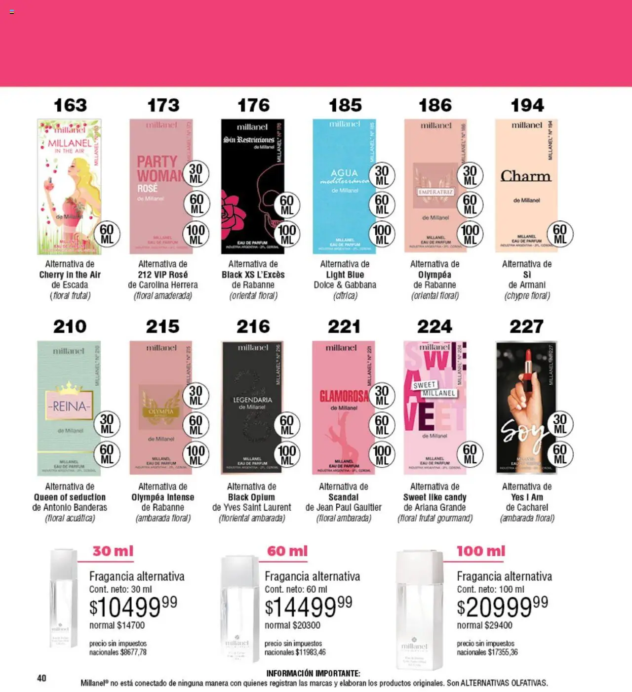 Millanel - Catálogo │ válido desde el 20.10.2025 | Página: 40 | Productos: Jean, Fragancia, Agua