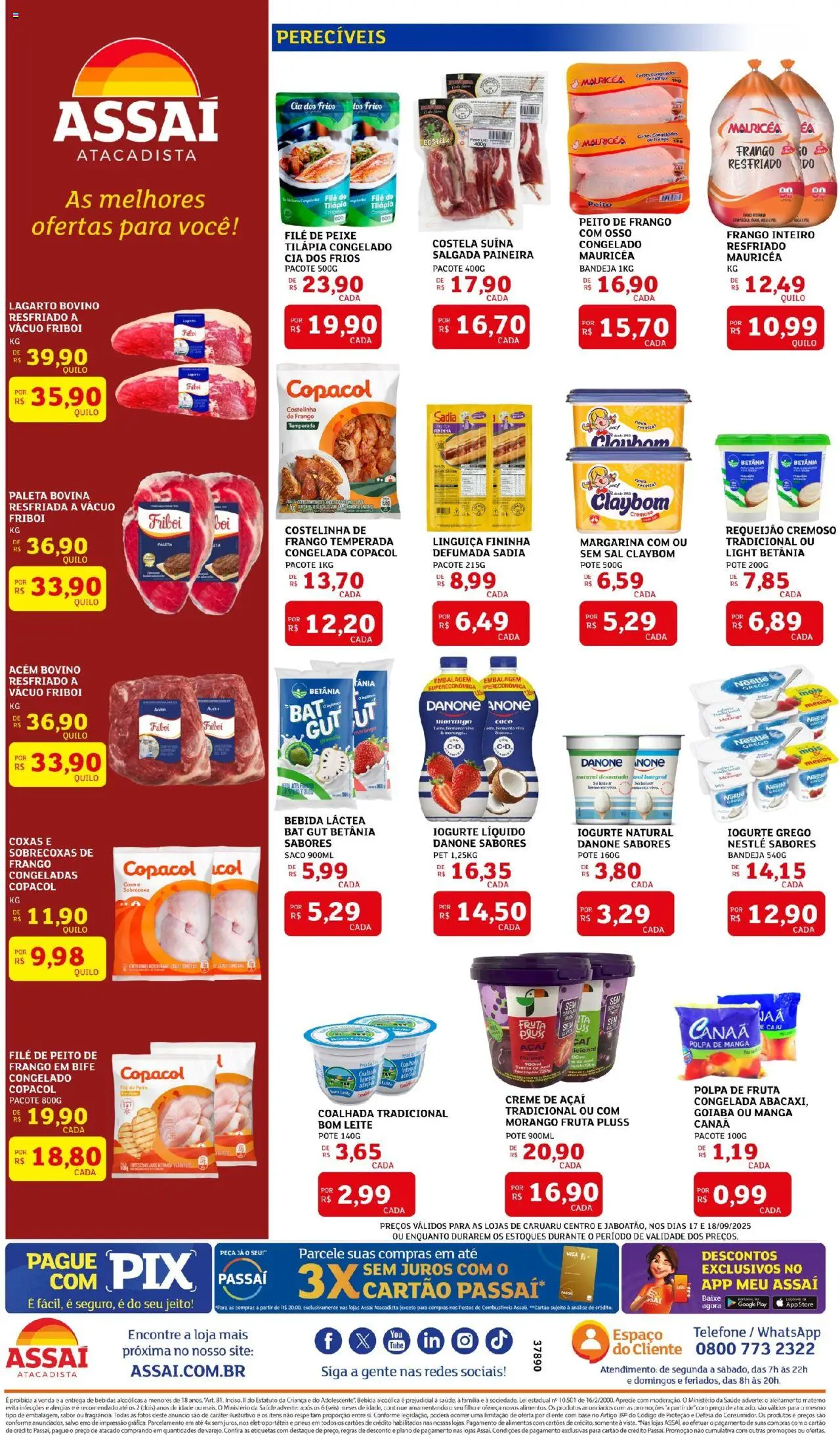 Assaí Atacadista Folheto - válido de 17.09.2025 | Página: 2 | Produtos: Coco, Goiaba, Base, Peito de frango
