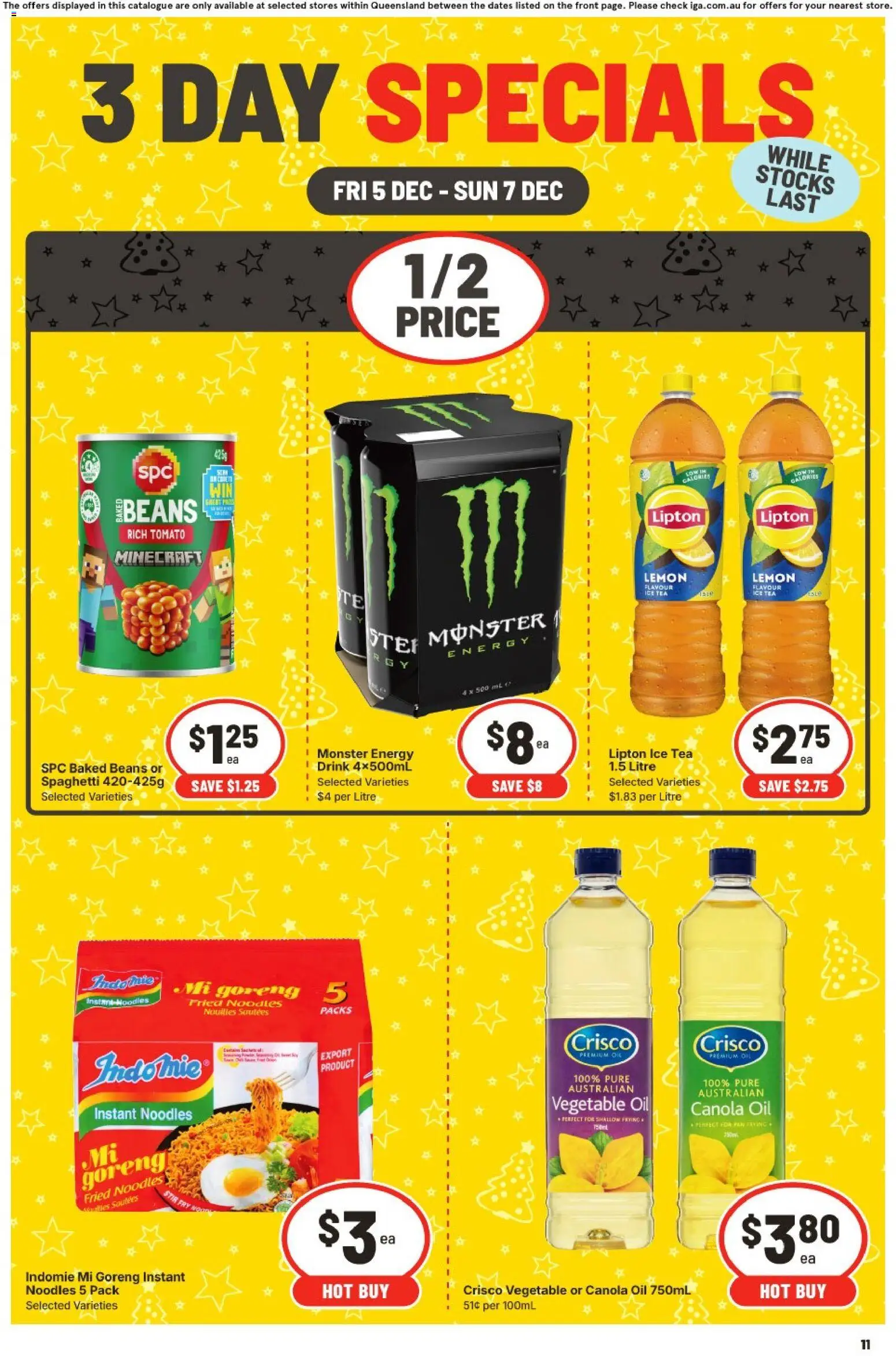 IGA catalogue - valid from 05.12.2025 | Page: 3 | Products: Oil, Tea, Noodles, Lemon