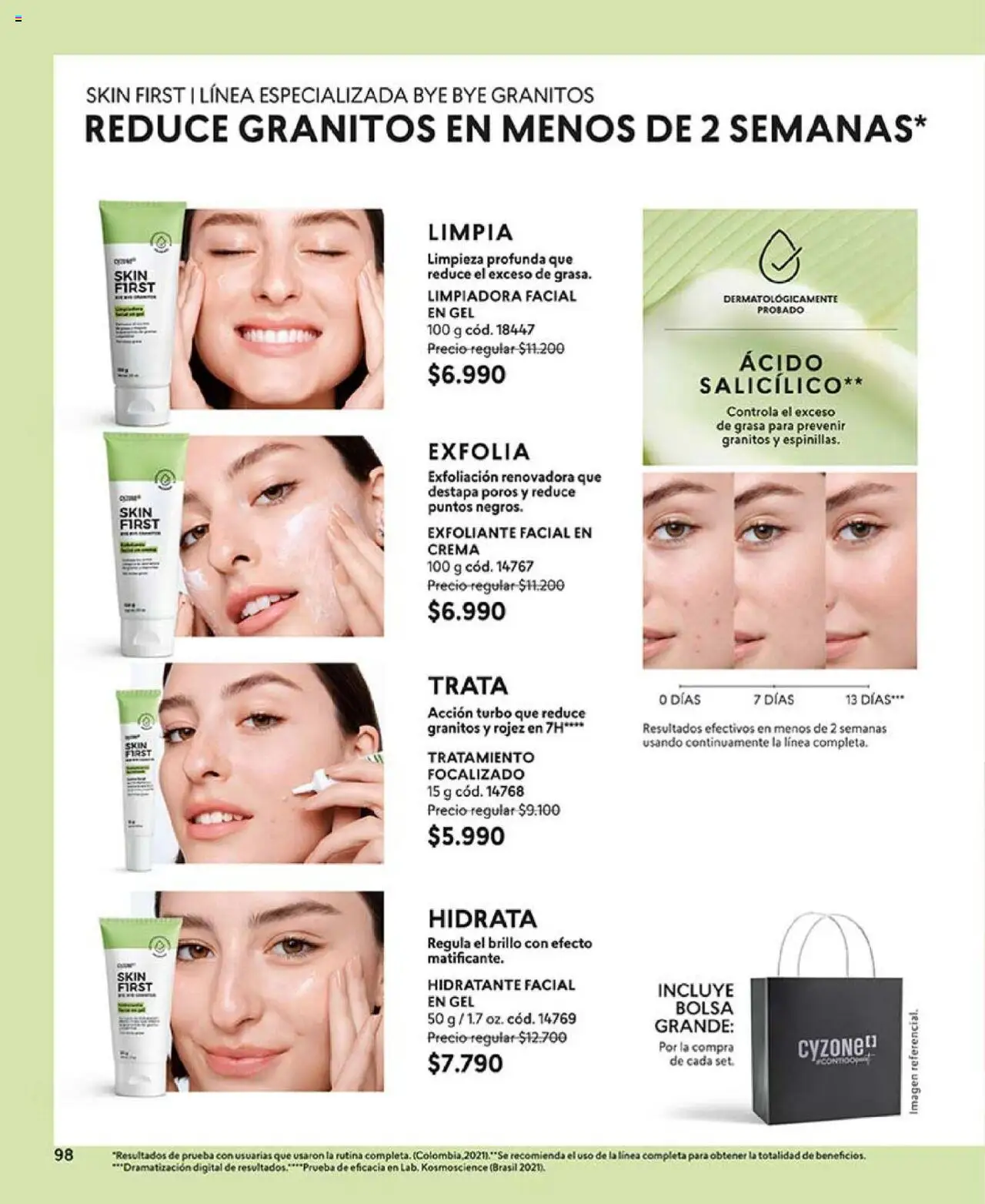 Catálogo CyZone Campaña 17 │ válido desde el 14.10.2025 | Página: 110 | Productos: Exfoliante facial, Brillo, Bolsa, Crema