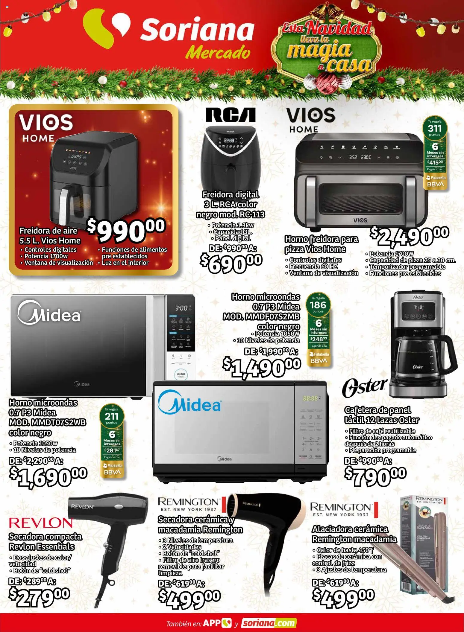 Nuevas ofertas de Soriana válidas en toda la República Mexicana desde el 11.12.2025. ¡Encuentra las mejores ofertas en Soriana - Pesito Valedor Mercado: Chih, Coah, Dur, NL, SLP, Tamps, Zac! | Página: 32 | Productos: Filtro de café, Microondas, Freidora, Té