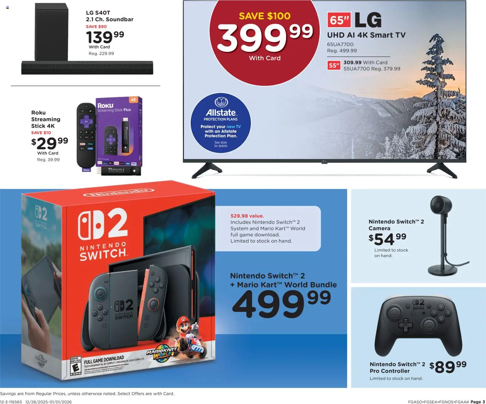 Fred Meyer Home & Apparel - valid from 26.12.2025 | Page: 4 | Products: Switch, Camera, Game, Nintendo