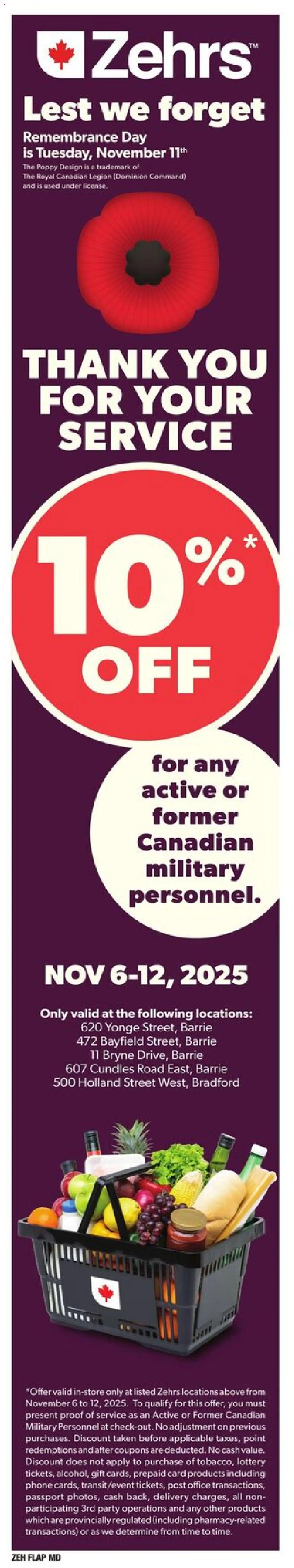 Zehrs flyer valid from 06.11.2025 | Page: 1