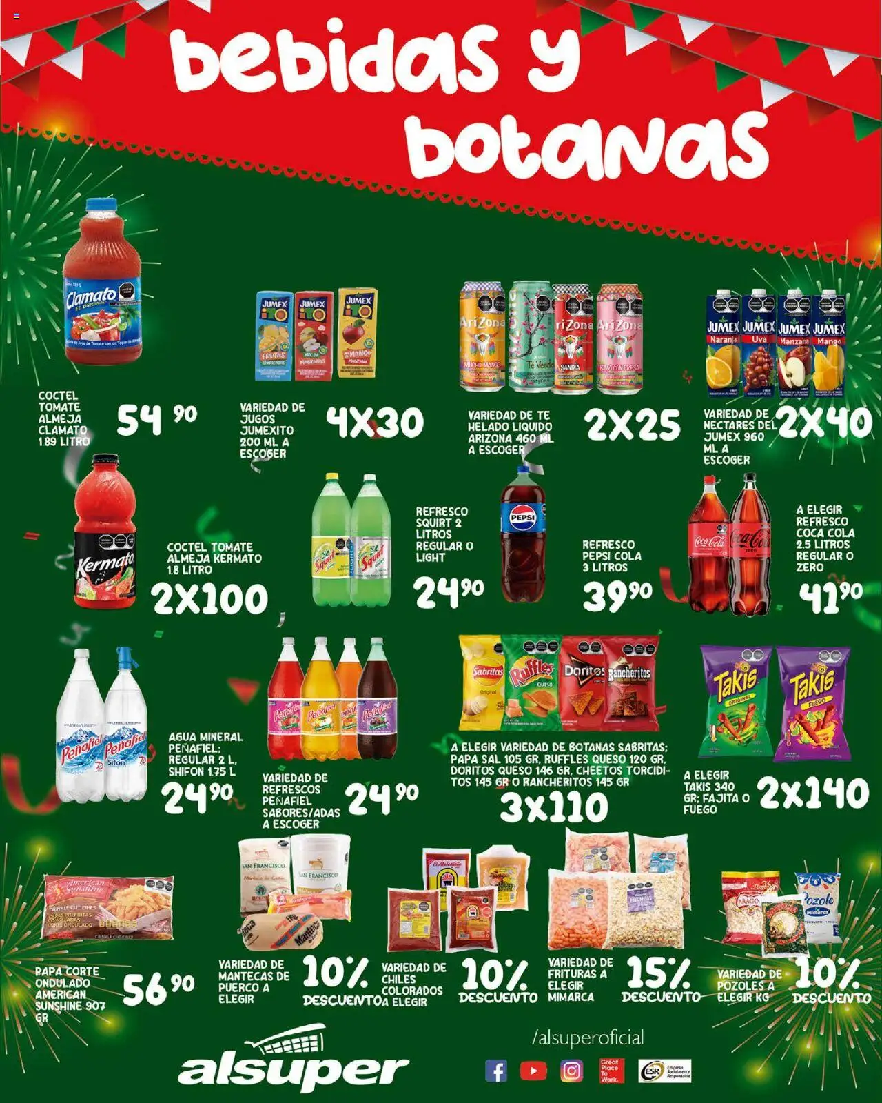Nuevas ofertas de Alsuper válidas en toda la República Mexicana desde el 12.09.2025. ¡Encuentra las mejores ofertas en Alsuper - Folleto - Chihuahua Estado! | Página: 3 | Productos: Sandía, Refresco, Tomate, Agua