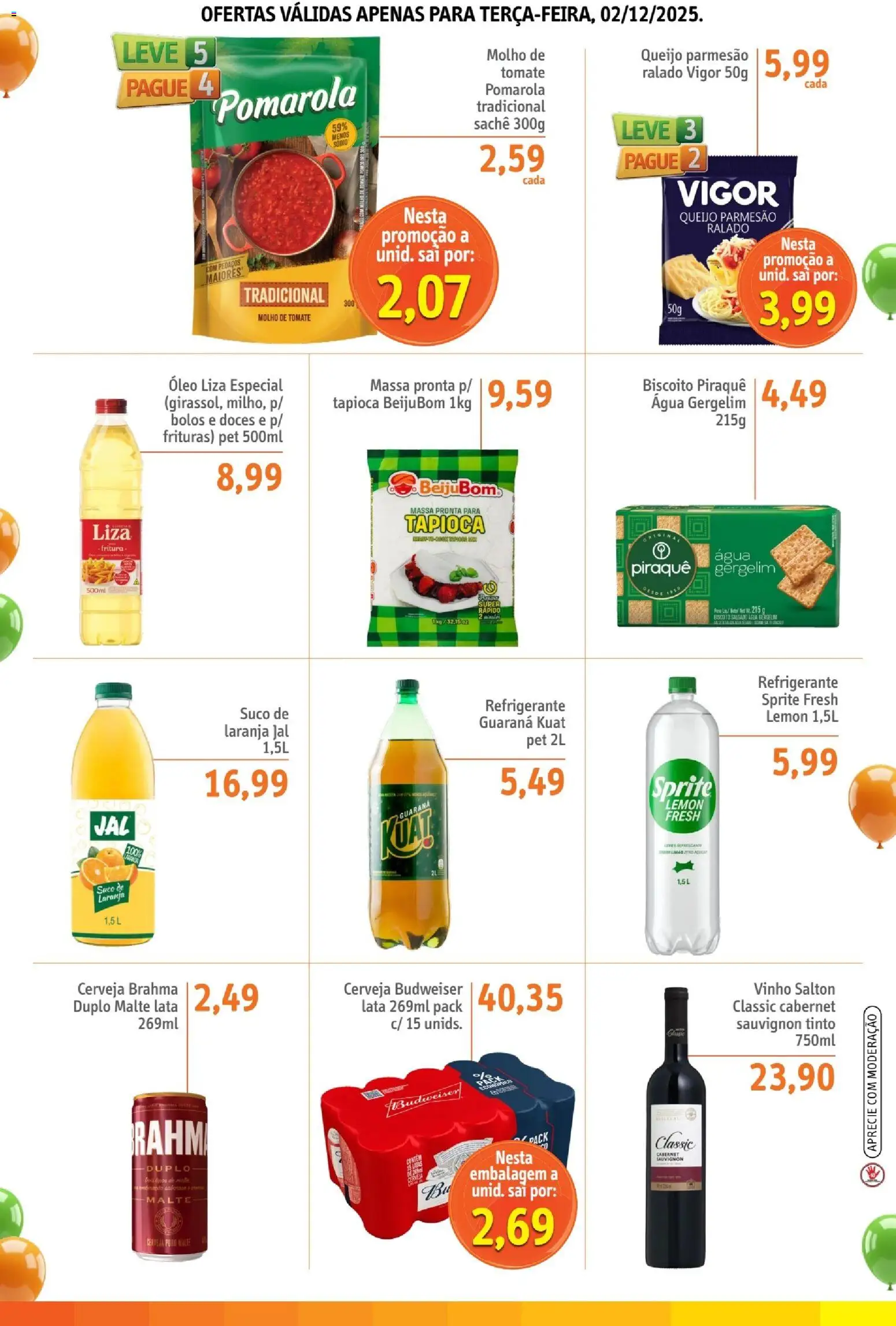 Sonda Folheto - válido de 02.12.2025 | Página: 3 | Produtos: Tapioca, Cerveja, Parmesão, Refrigerante