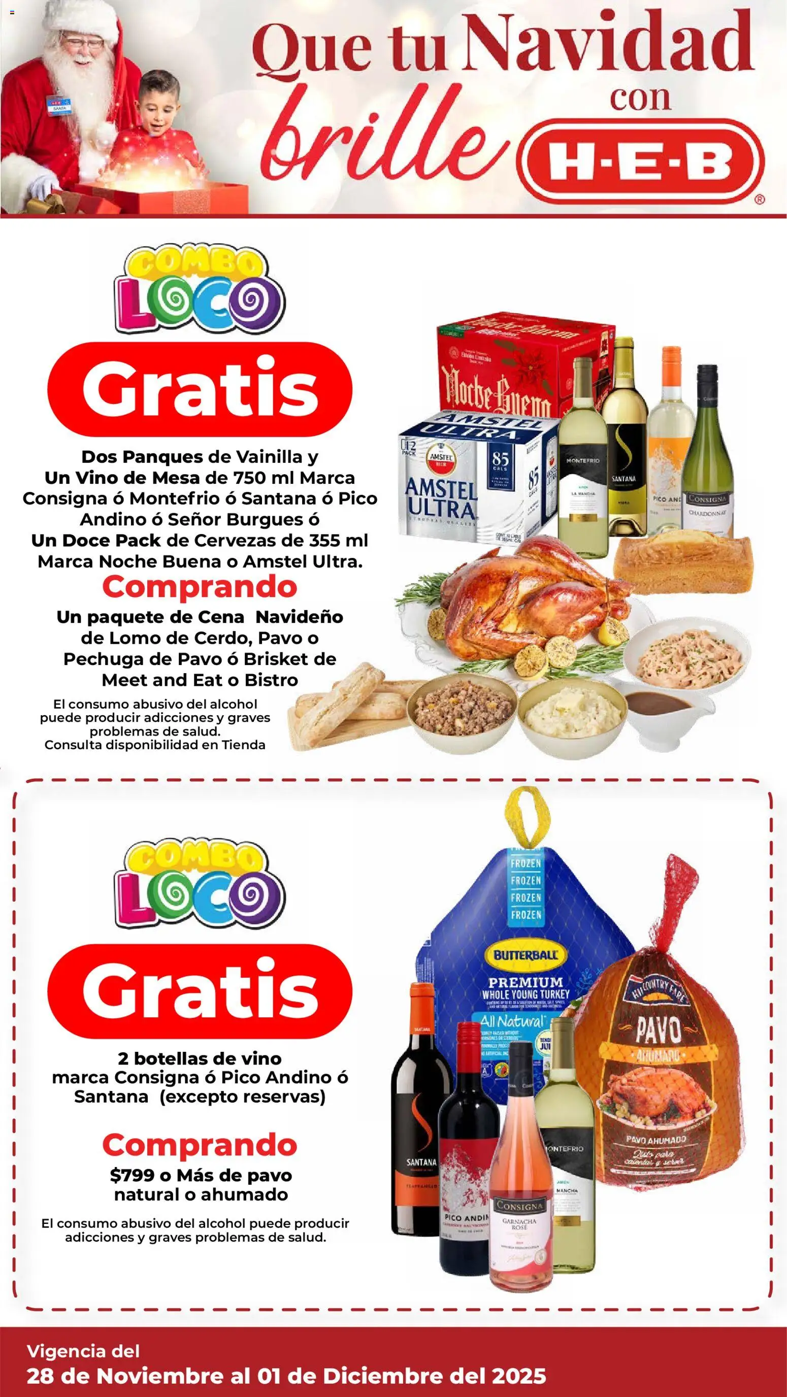 Nuevas ofertas de H-E-B válidas en toda la República Mexicana desde el 28.11.2025. ¡Encuentra las mejores ofertas en H-E-B folleto! | Página: 13 | Productos: Pico, Vino, Mesa
