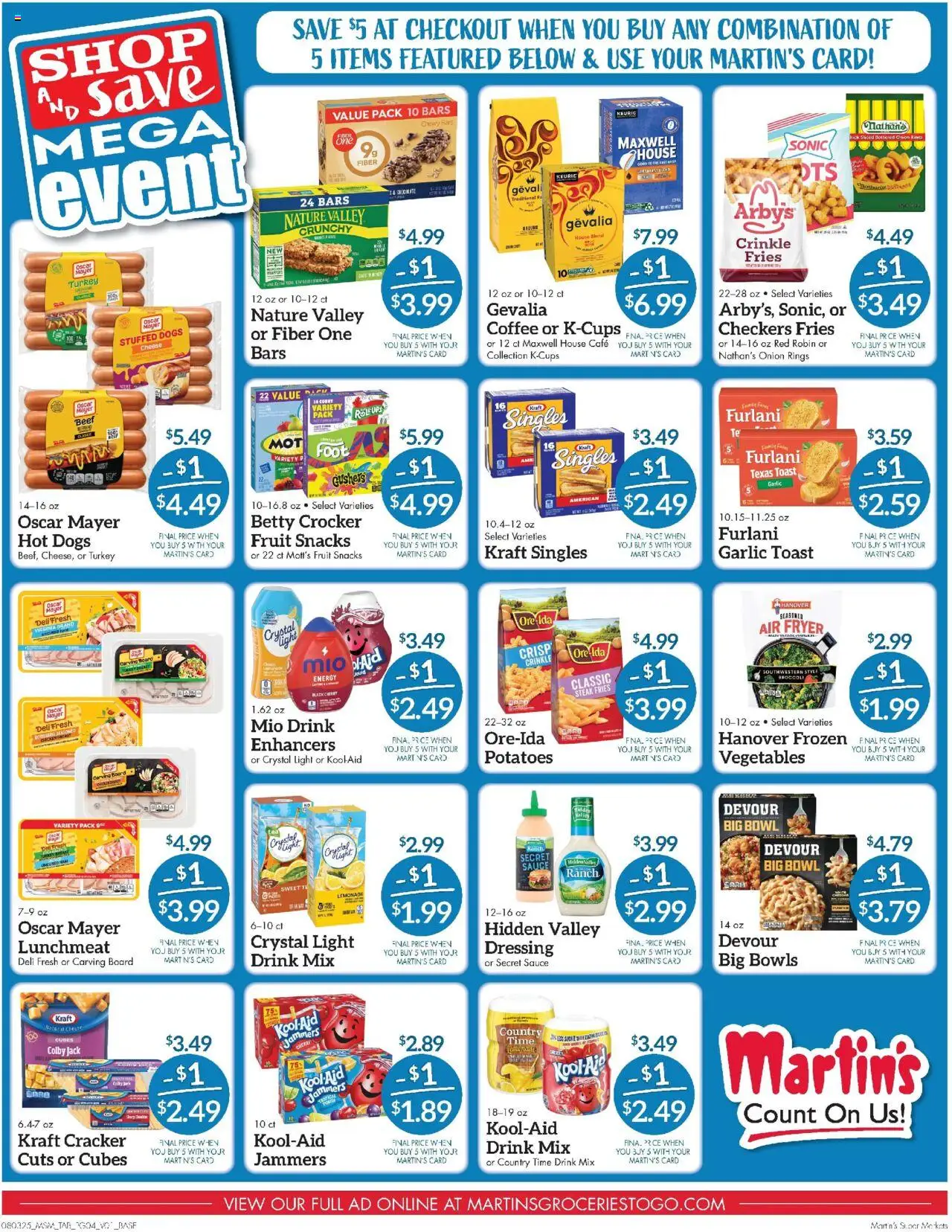 Martin’s Weekly Ad - valid from 03.08.2025 | Page: 4 | Products: Cheese, Potatoes, Garlic, Hot Dogs