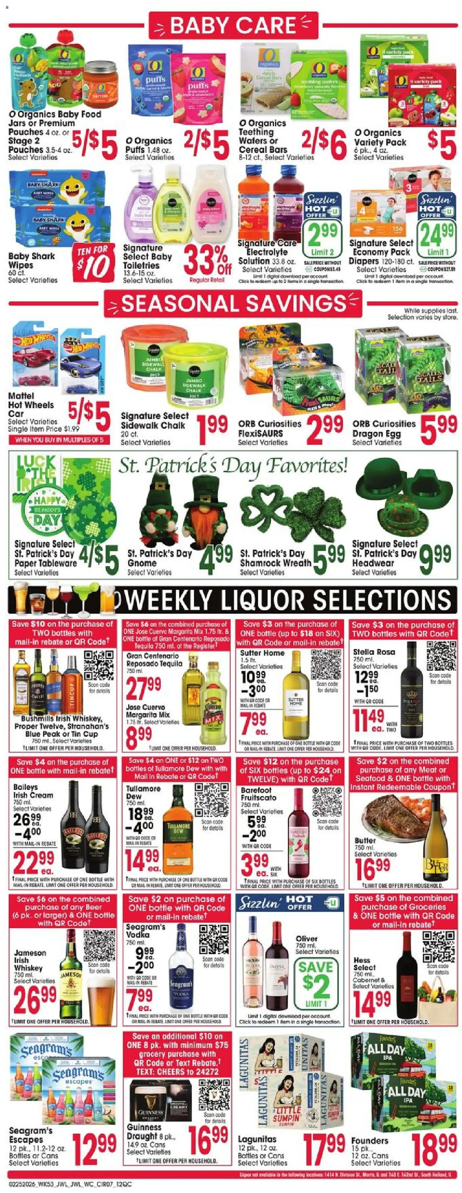 Jewel Osco Weekly Ad - IL - valid from 25.02.2026 | Page: 7 | Products: Butter, Beer, Cream, Baby food