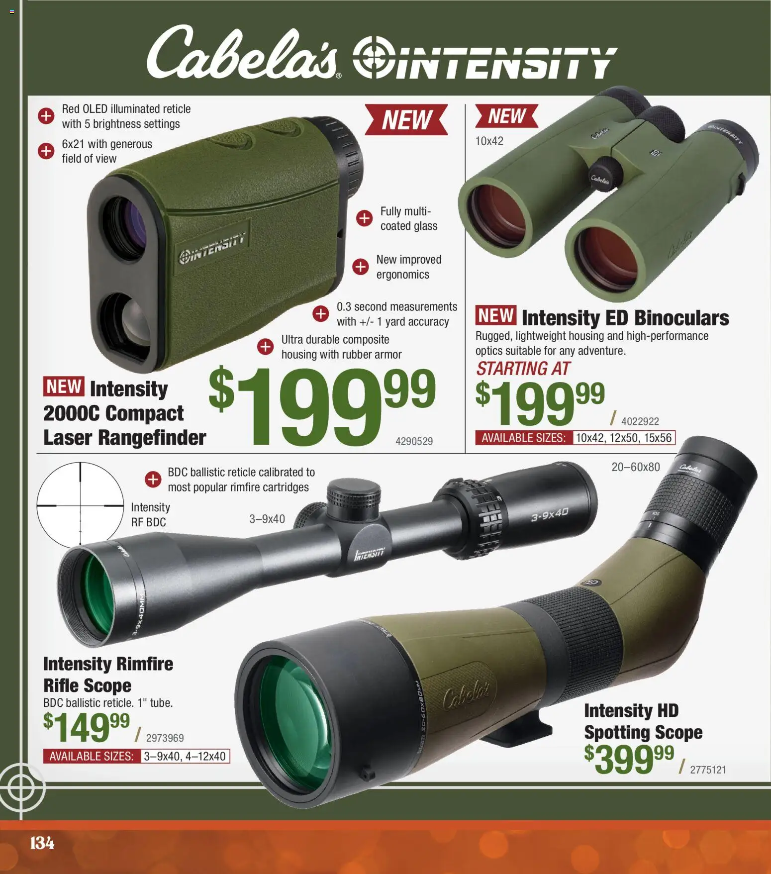 Cabela's Christmas Gift Guide 25 - valid from 01.11.2025 | Page: 134 | Products: Rangefinder, Rimfire Rifle, Rifle, Rimfire