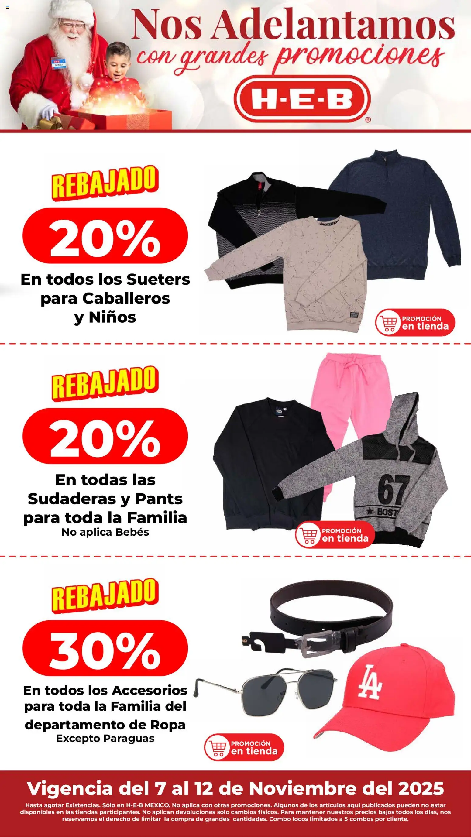 Nuevas ofertas de H-E-B válidas en toda la República Mexicana desde el 07.11.2025. ¡Encuentra las mejores ofertas en H-E-B folleto! | Página: 23 | Productos: Ropa, Pants