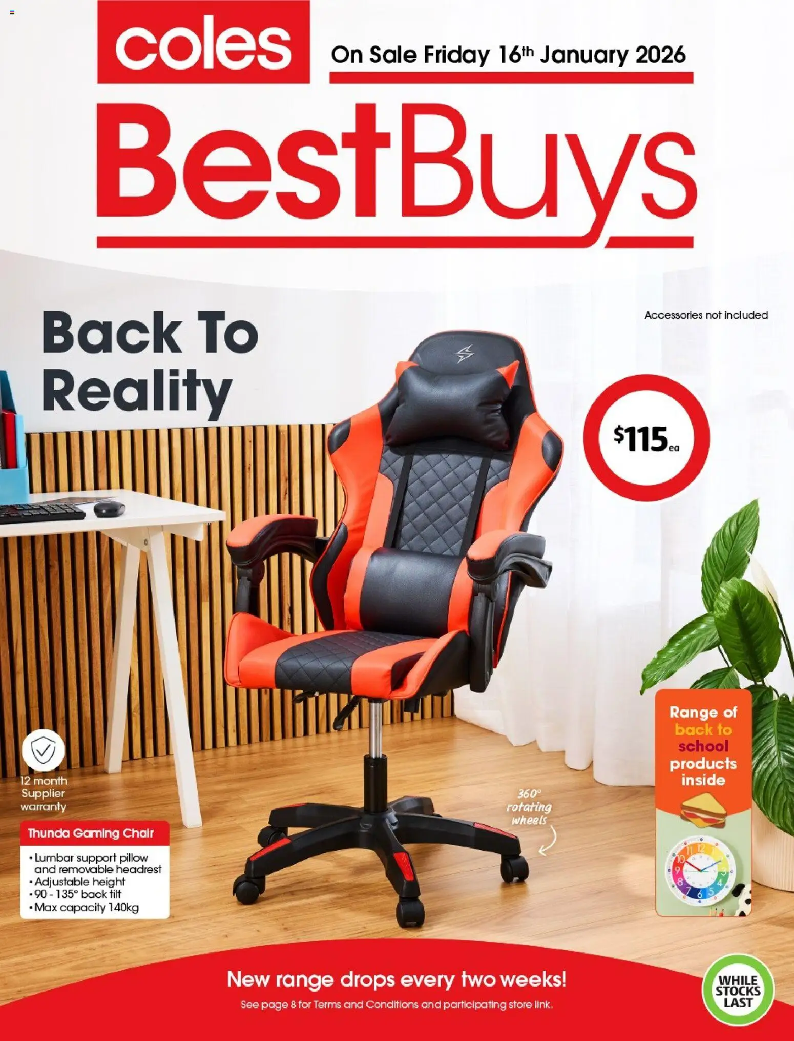 Coles catalogue - valid from 16.01.2026 | Page: 1 | Products: Chair, Accessories, Pillow