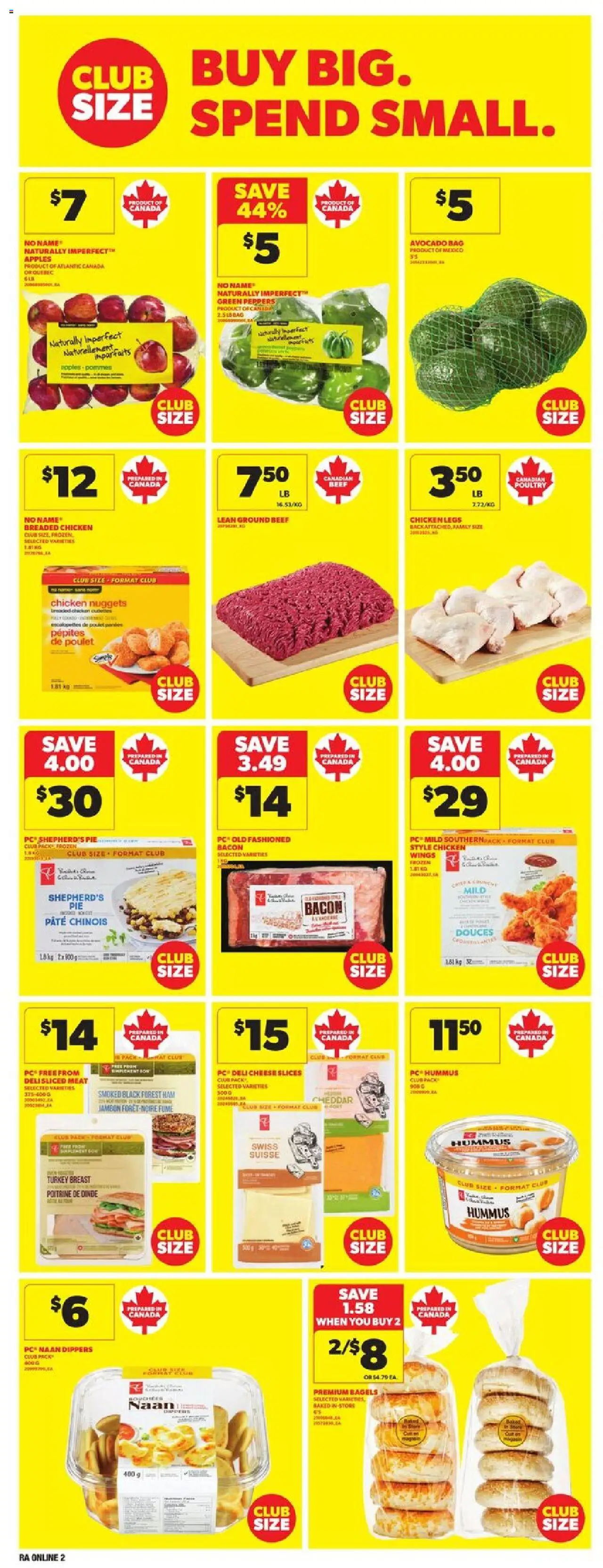 Atlantic Superstore flyer valid from 14.08.2025 | Page: 11 | Products: Bag, Cheese, Ham, Apples