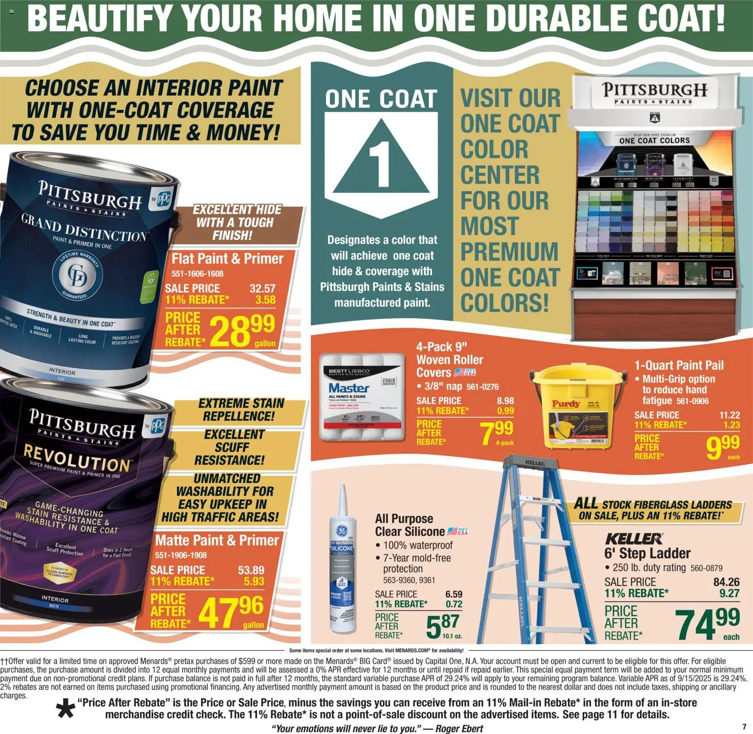 Menards Weekly Ad - valid from 22.10.2025 | Page: 11 | Products: Ladder, Coat