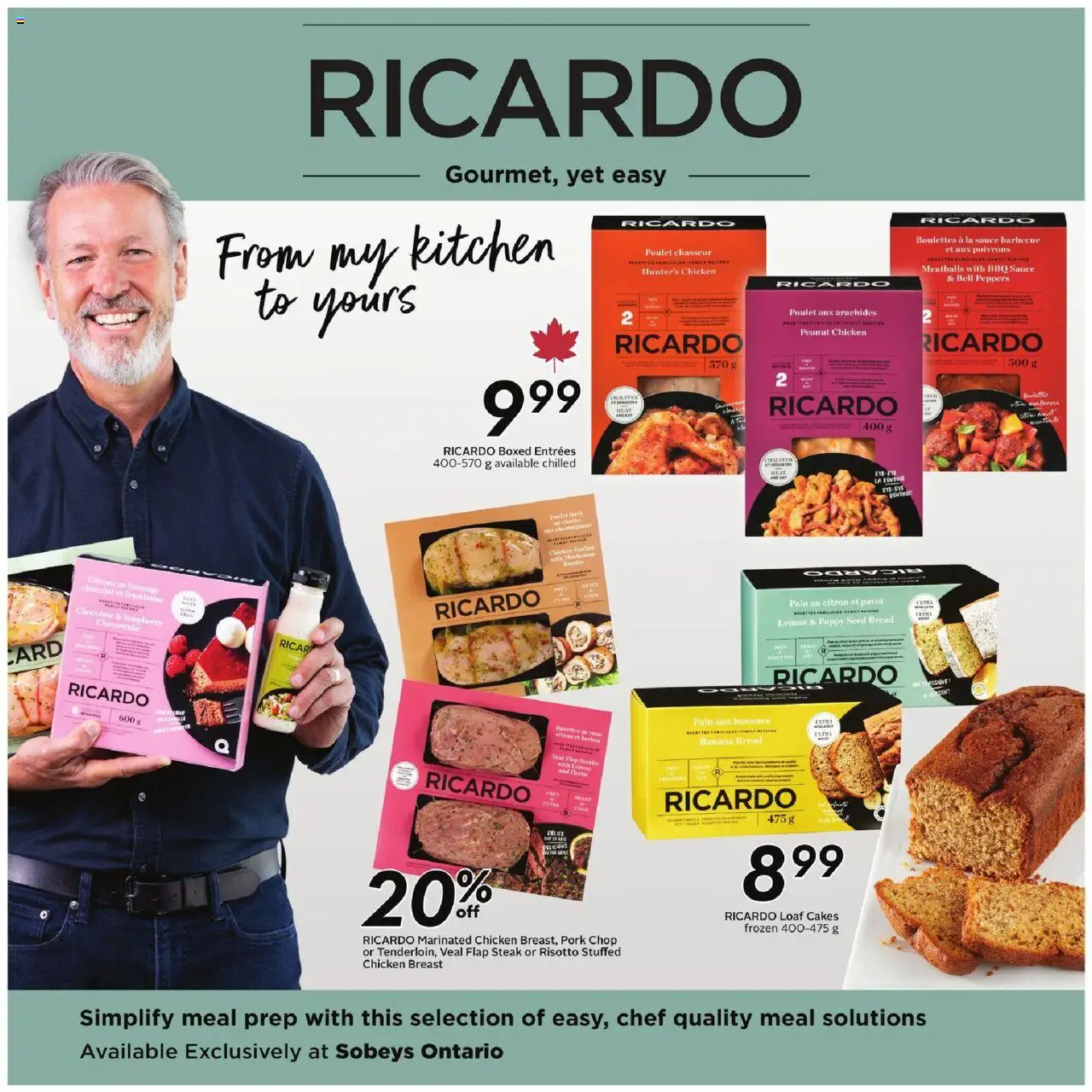 Sobeys flyer valid from 04.09.2025 | Page: 19 | Products: Bread, Chocolate, Chicken, Pork