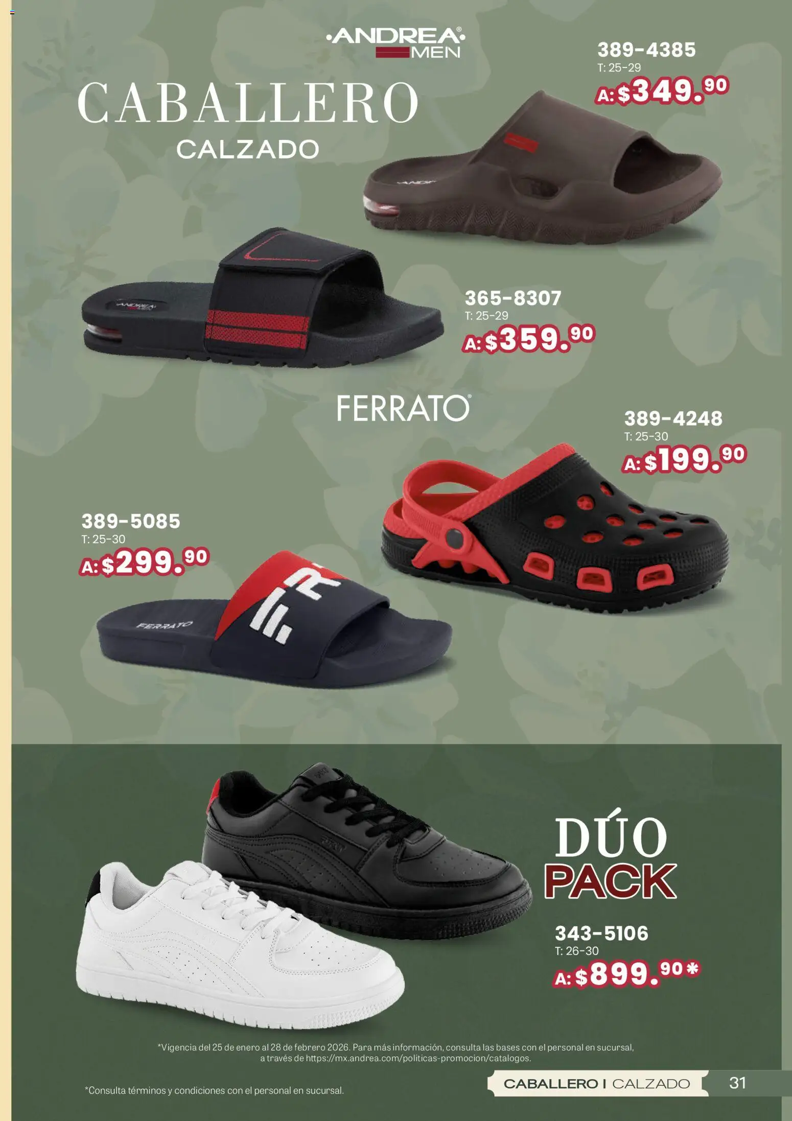 Nuevas ofertas de Andrea válidas en toda la República Mexicana desde el 25.01.2026. ¡Encuentra las mejores ofertas en Andrea catálogo San Vatentín! | Página: 31