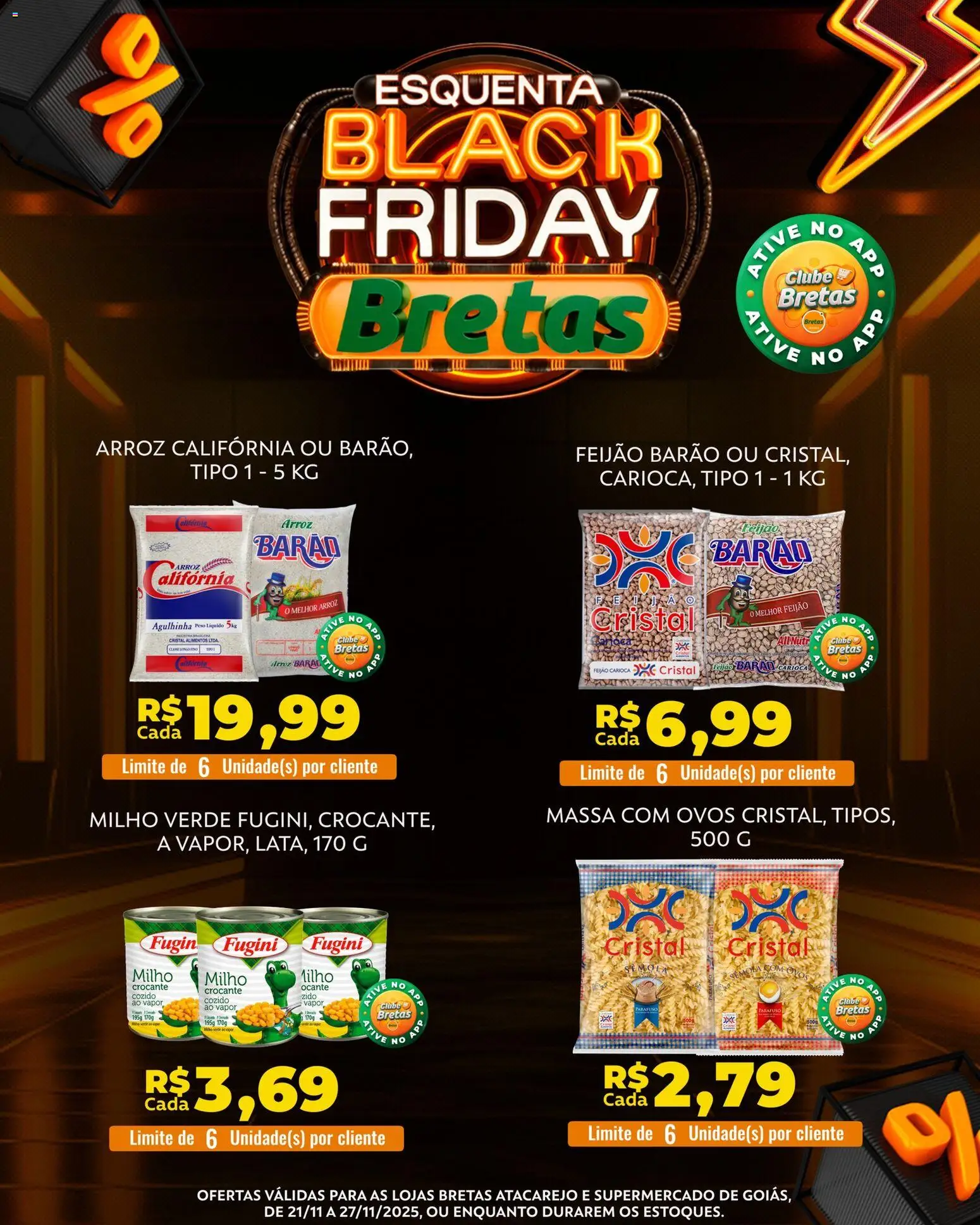 Bretas Folheto - válido de 21.11.2025 | Página: 2 | Produtos: Feijão, Milho verde, Ovos, Massa