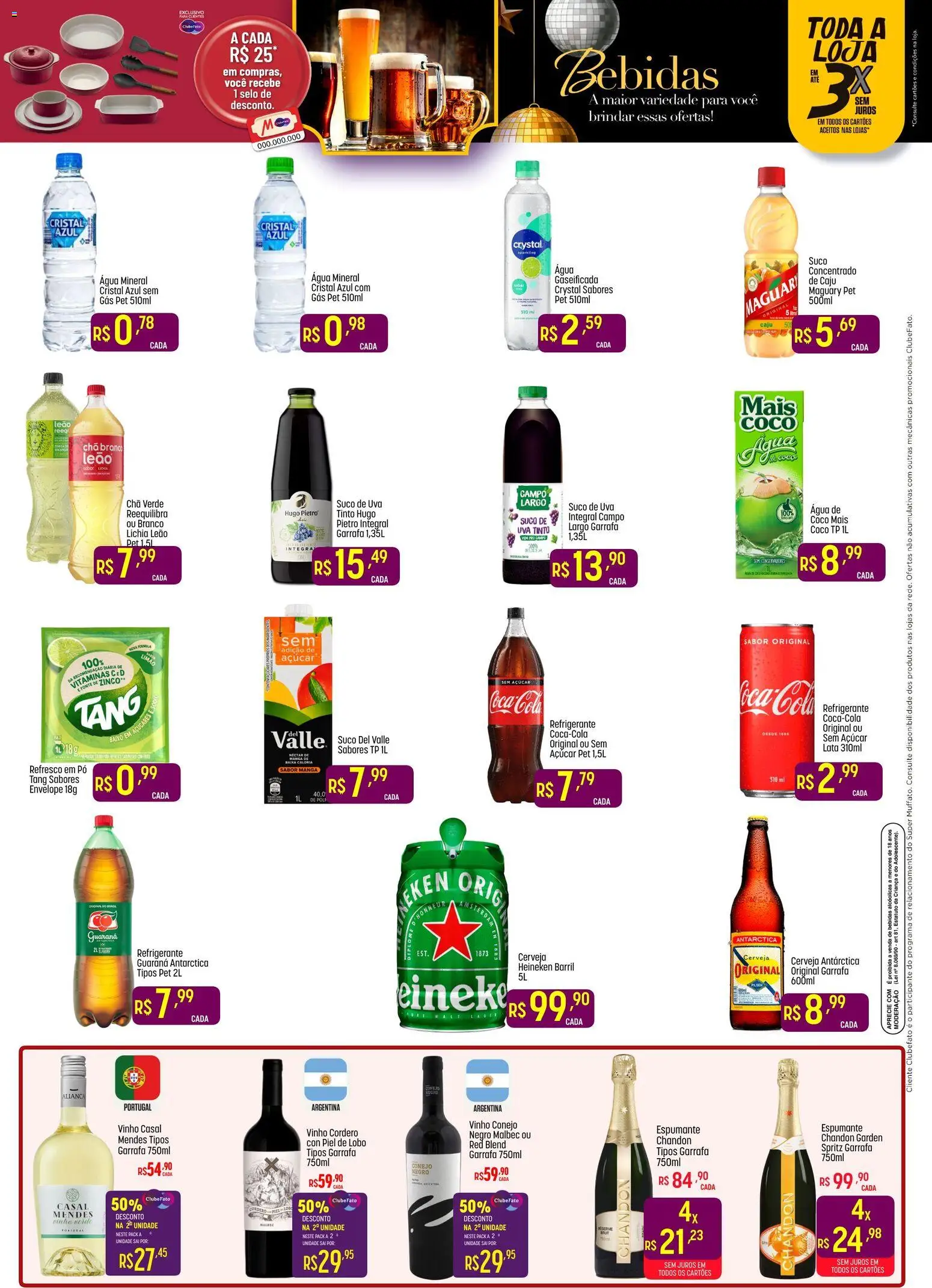 Super Muffato Folheto - válido de 26.12.2025 | Página: 3 | Produtos: Caju, Suco, Envelope, Chá verde