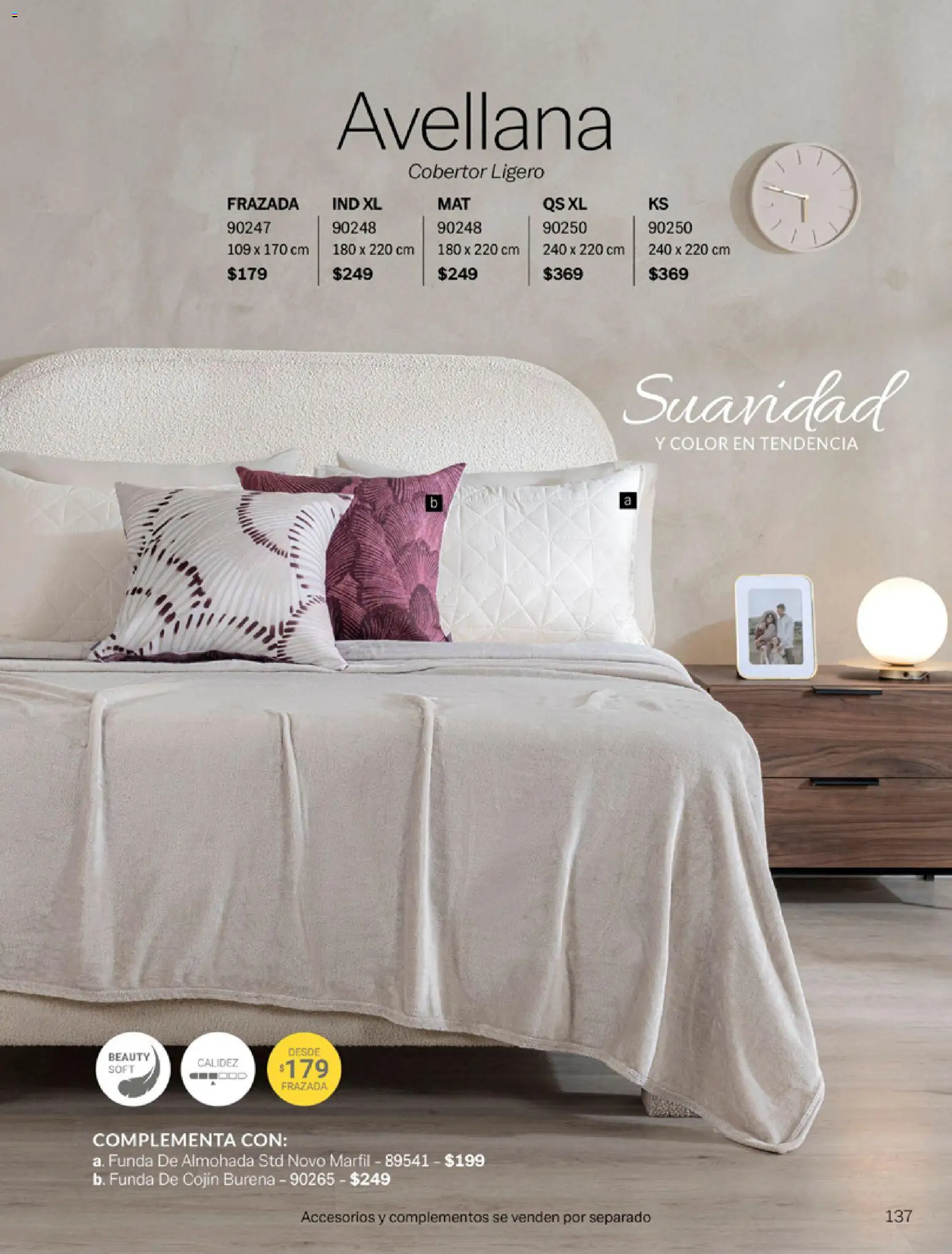 Nuevas ofertas de Vianney válidas en toda la República Mexicana desde el 06.03.2026. ¡Encuentra las mejores ofertas en Vianney catálogo Tu hogar, nuestra pasión! | Página: 139 | Productos: Cobertor, Funda, Funda de almohada, Almohada