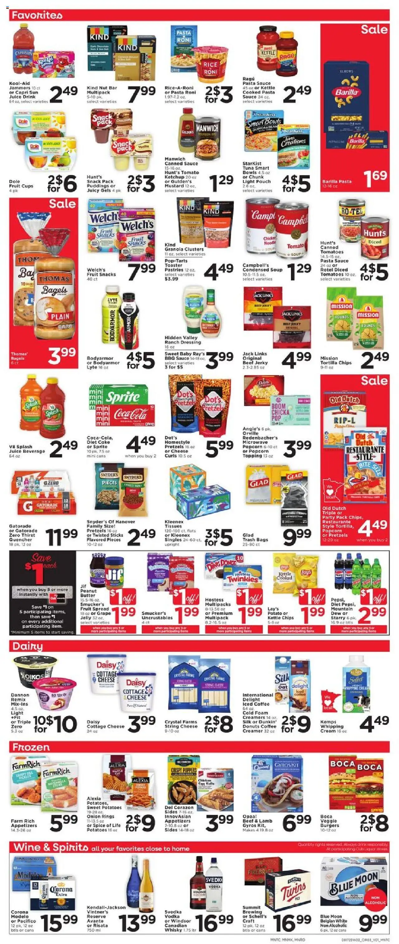 Cub Foods Weekly Ad - valid from 17.08.2025 | Page: 5 | Products: Chocolate, Wine, Tomatoes, Sauce