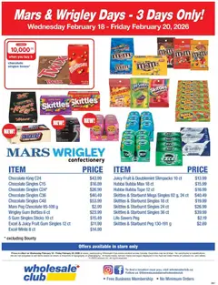 Preview of Wholesale Club - Mars & Wrigley Days from shop Wholesale Club valid from 18.02.2026