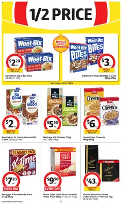 Coles catalogue - valid from 23.07.2025 | Page: 32 | Products: Milk, Cereal, Sugar, Wheat