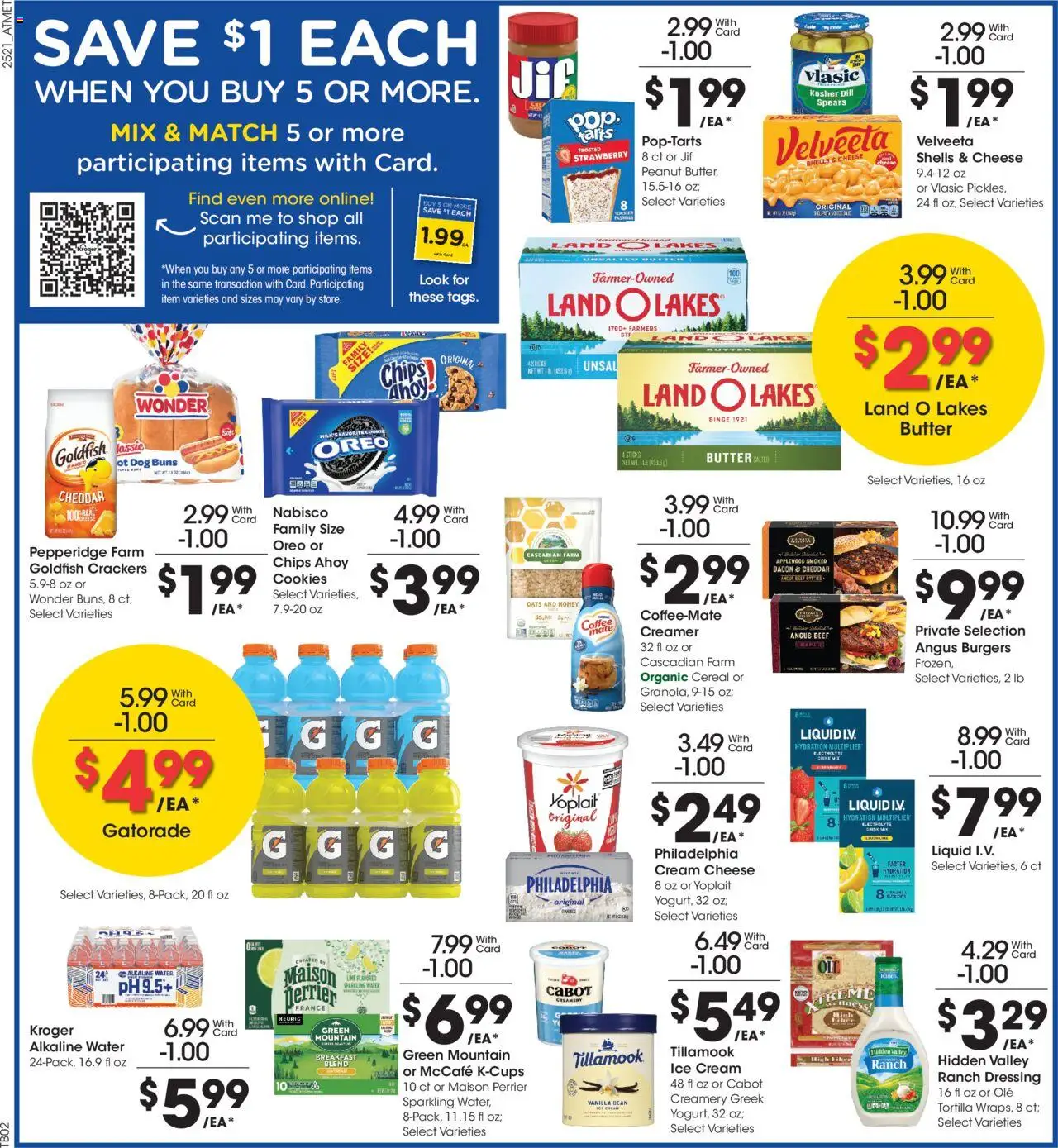 Kroger Weekly Ad - valid from 25.06.2025 | Page: 4 | Products: Cheese, Coffee, Chips, Cookies