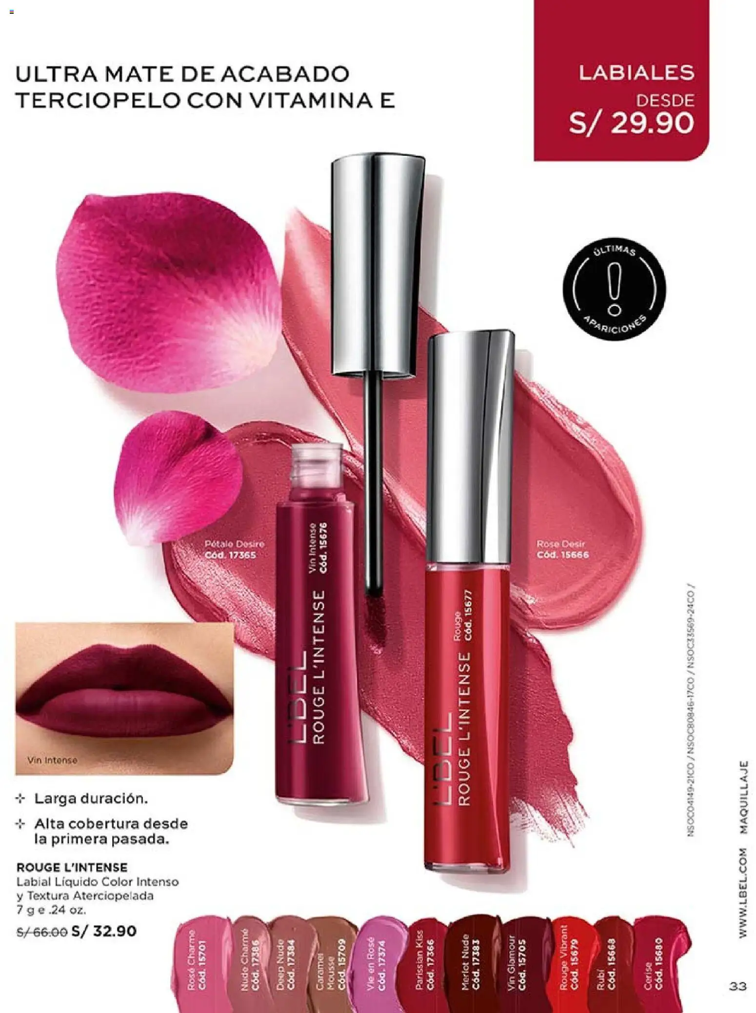 Catálogo L'Bel válido desde 14.11.2025 | Página: 33 | Productos: Maquillaje