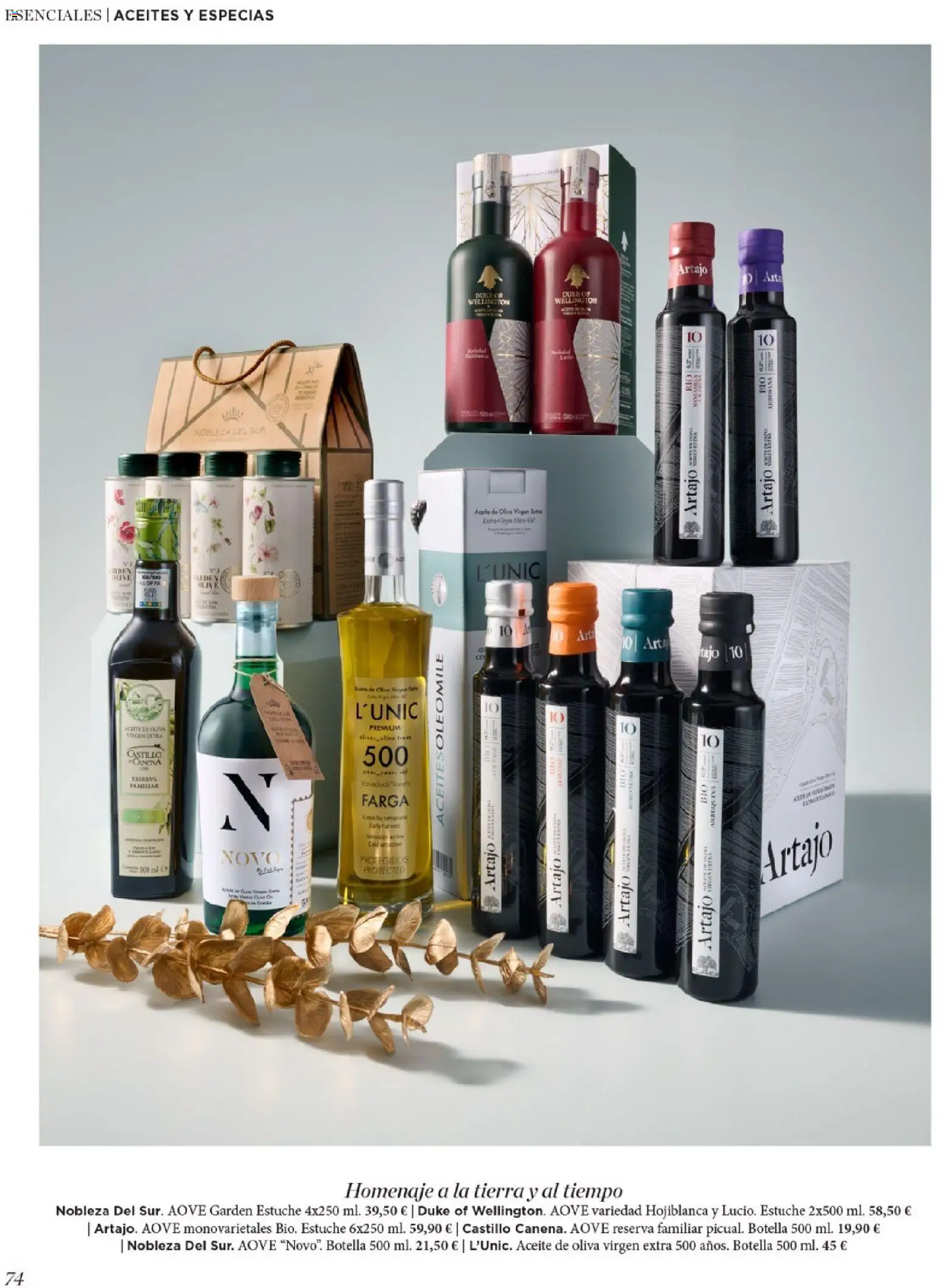 Nuevas ofertas de El Corte Inglés válidas en toda la República Mexicana desde el 19.11.2025. ¡Encuentra las mejores ofertas en El Corte Inglés catálogo El Placer De Regalar! | Página: 74 | Productos: Aceite de oliva, Aceite, Estuche, Botella