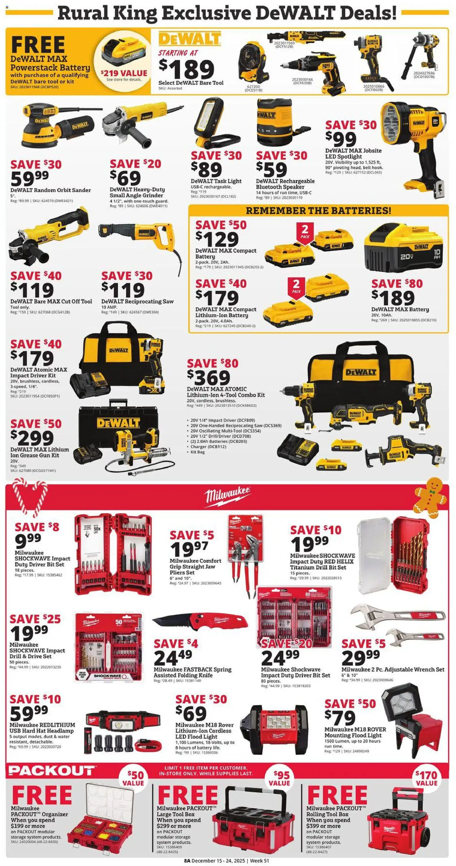 Rural King Weekly Ad - valid from 15.12.2025 | Page: 8 | Products: Wrench, Angle Grinder, Hard Hat, Usb