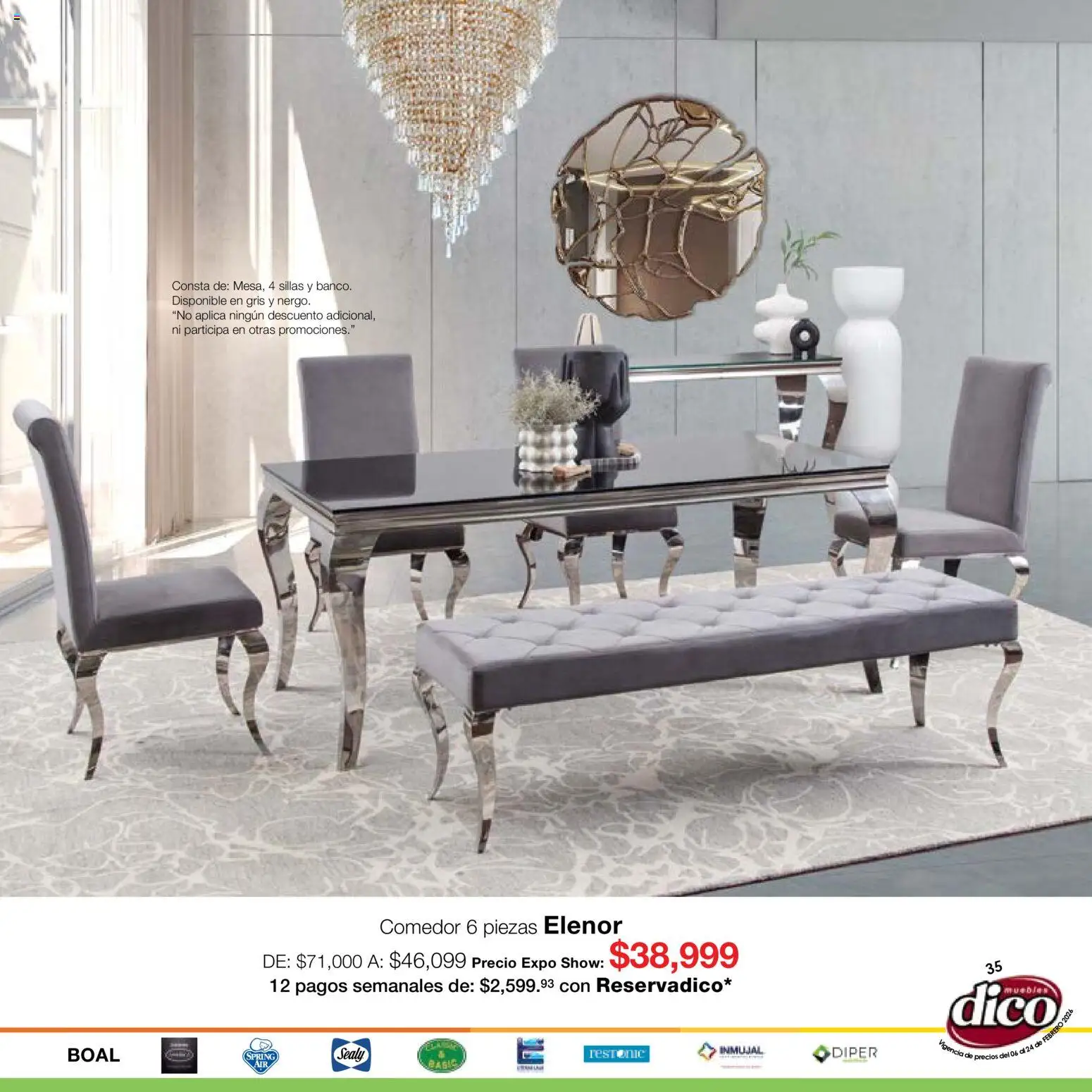 Nuevas ofertas de Muebles Dico válidas en toda la República Mexicana desde el 06.02.2026. ¡Encuentra las mejores ofertas en Muebles Dico catálogo Expo Show! | Página: 35