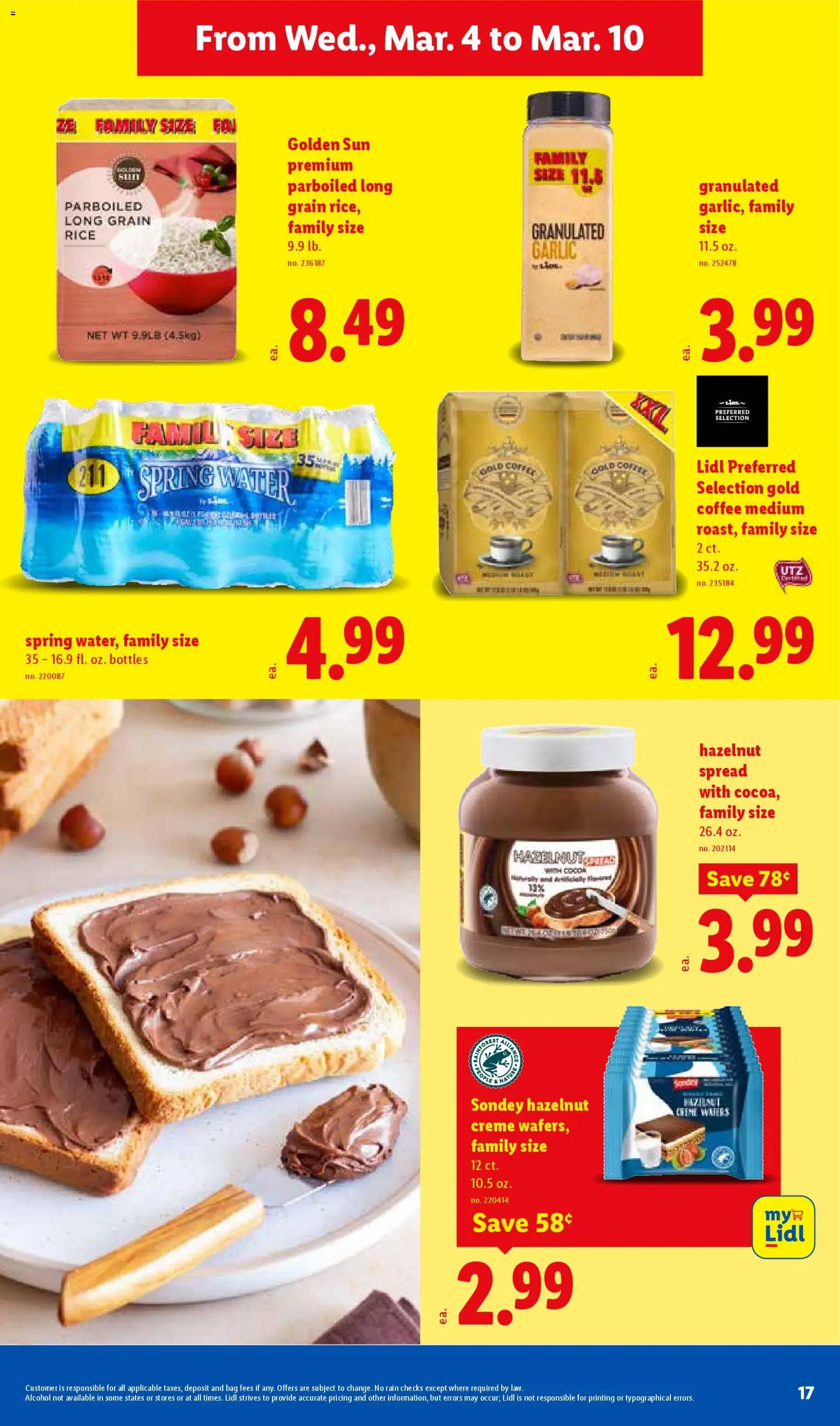 Lidl Weekly Ad - valid from 04.03.2026 | Page: 17 | Products: Coffee, Rice, Garlic, Bag