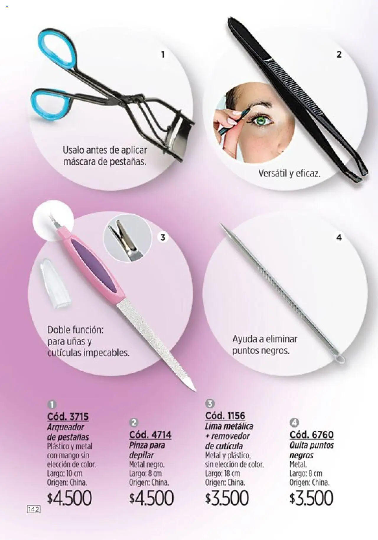 Catálogo Amodil Campaña 14 │ válido desde el 19.08.2025 | Página: 142 | Productos: Pinza, Máscara, Lima, Mango
