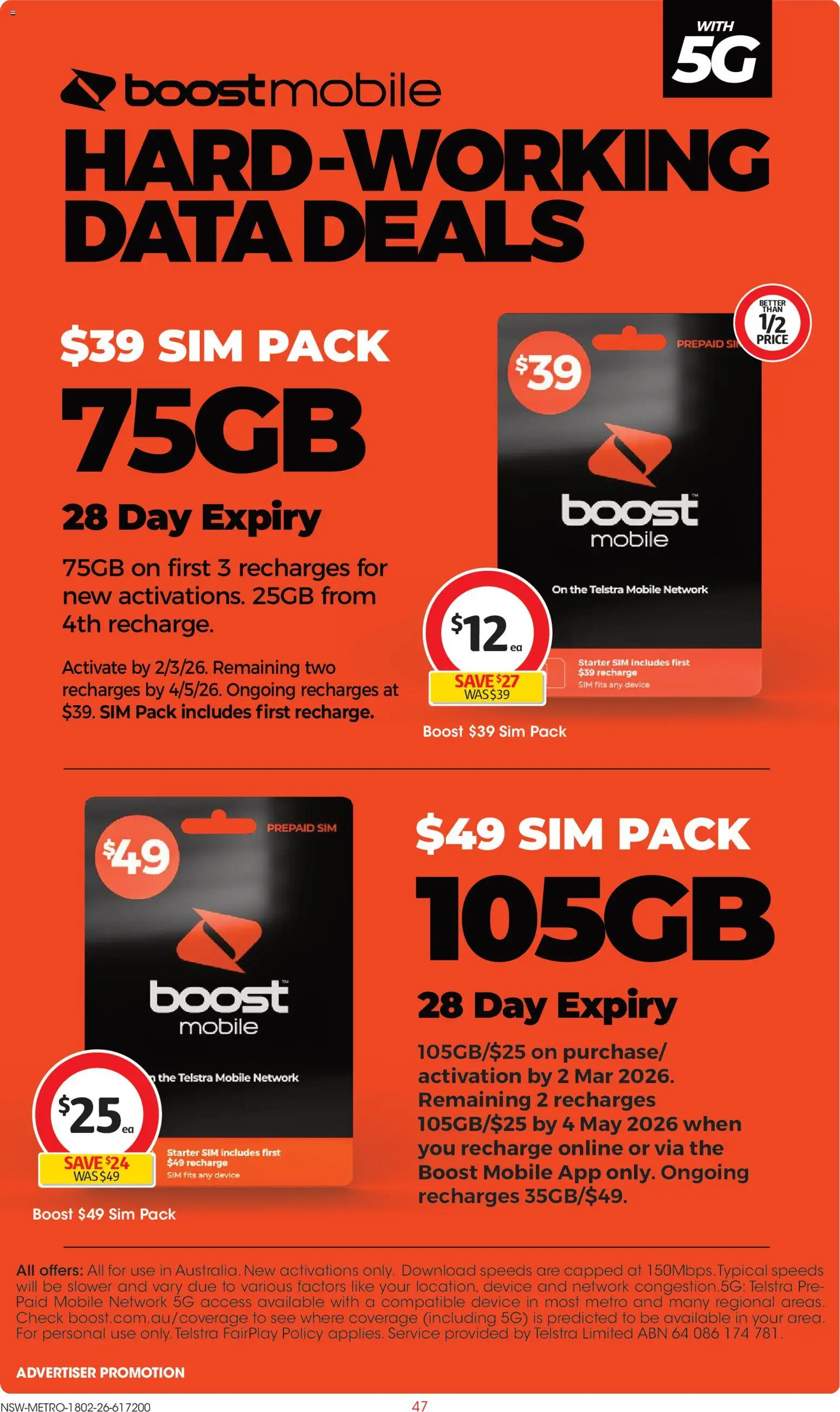 Coles catalogue - valid from 18.02.2026 | Page: 47 | Products: Device, Mobile