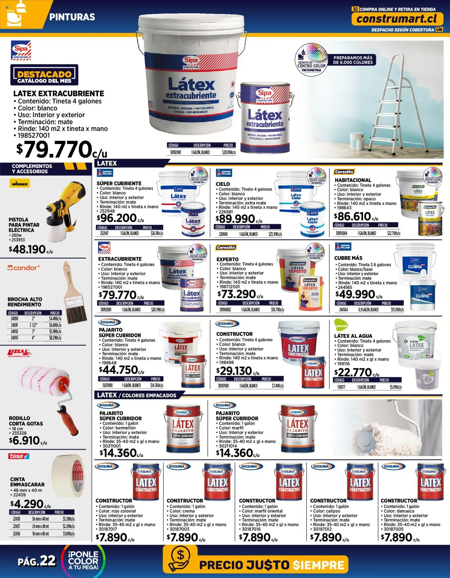 Construmart ofertas  │ válido desde el 01.11.2025 | Página: 22 | Productos: Agua, Cinta, Rodillo, Crema