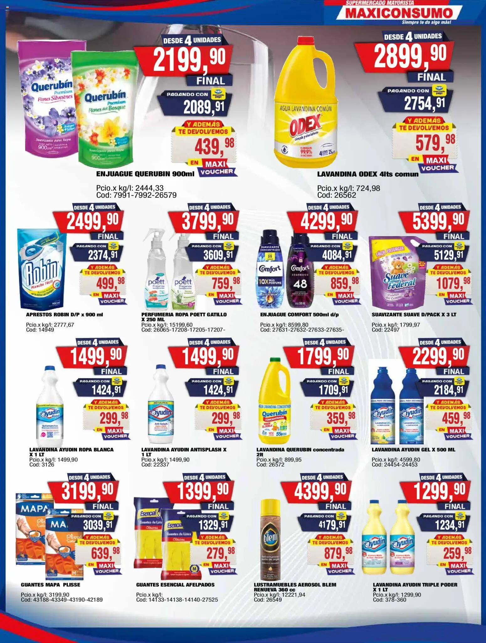 Maxiconsumo ofertas │ válido desde el 30.03.2026 | Página: 21 | Productos: Lustramuebles, Quitamanchas, Guantes, Suavizante