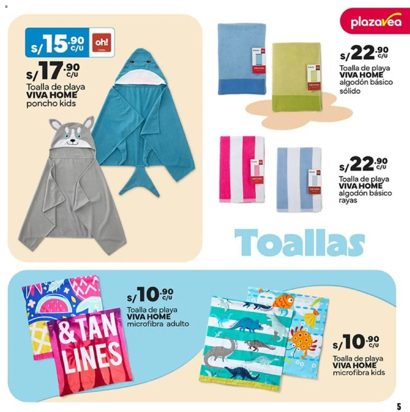 Catálogo Plaza Vea válido desde 26.12.2025 | Página: 5 | Productos: Toalla