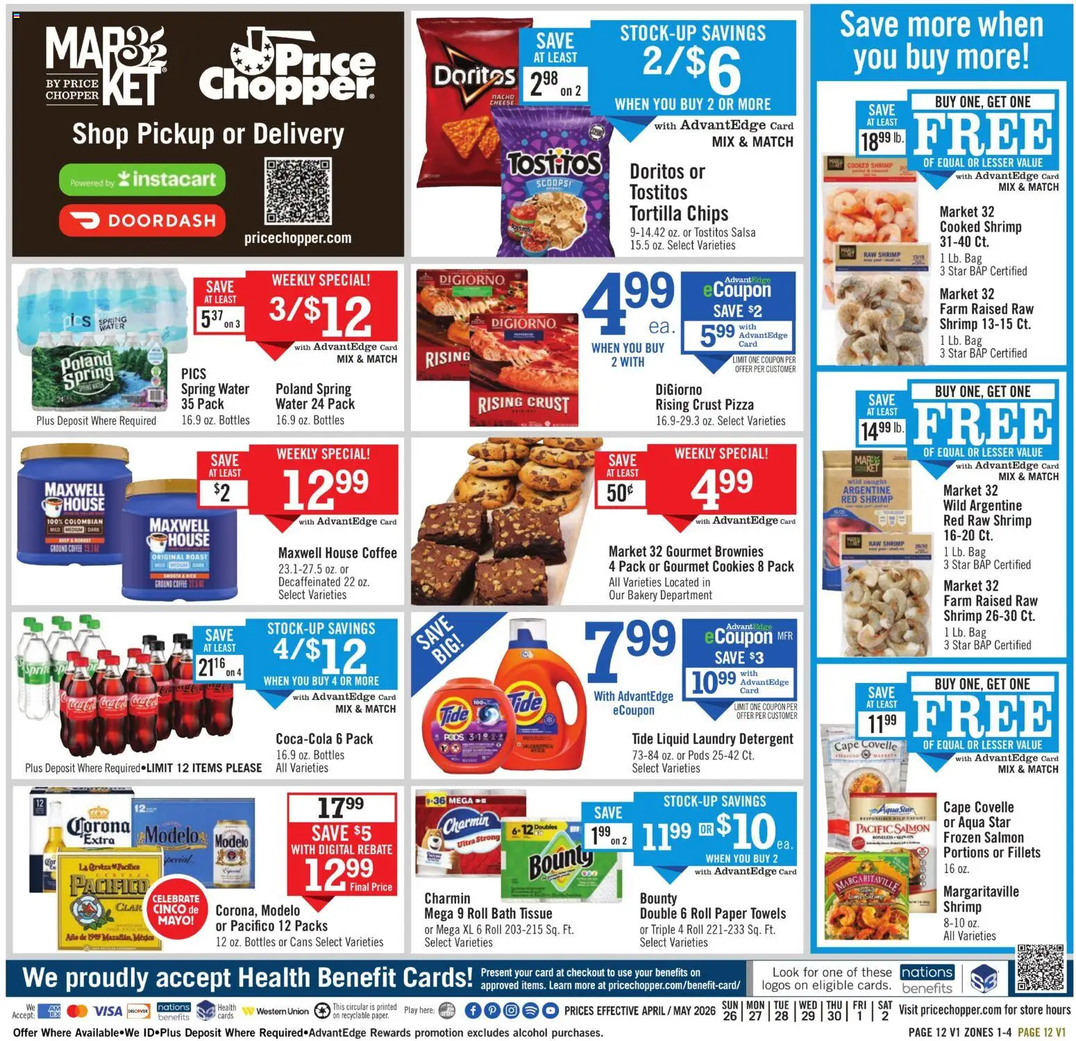 Price Chopper Weekly Ad - valid from 26.04.2026 | Page: 12 | Products: Bakery, Coffee, Chips, Bag