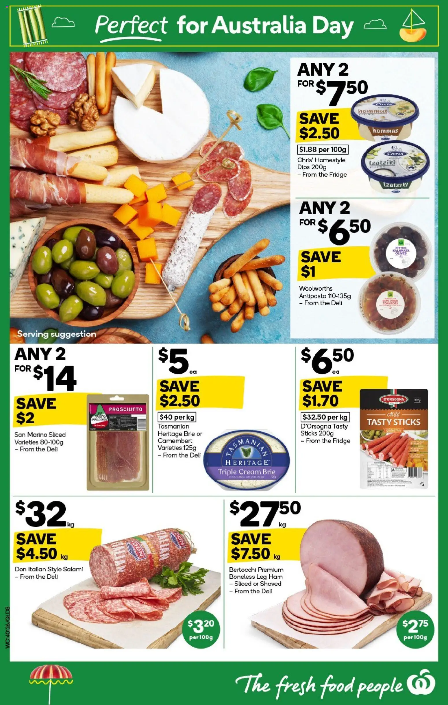 Woolworths catalogue - valid from 14.01.2026 | Page: 8 | Products: Salami, Ham, Cream, Fridge