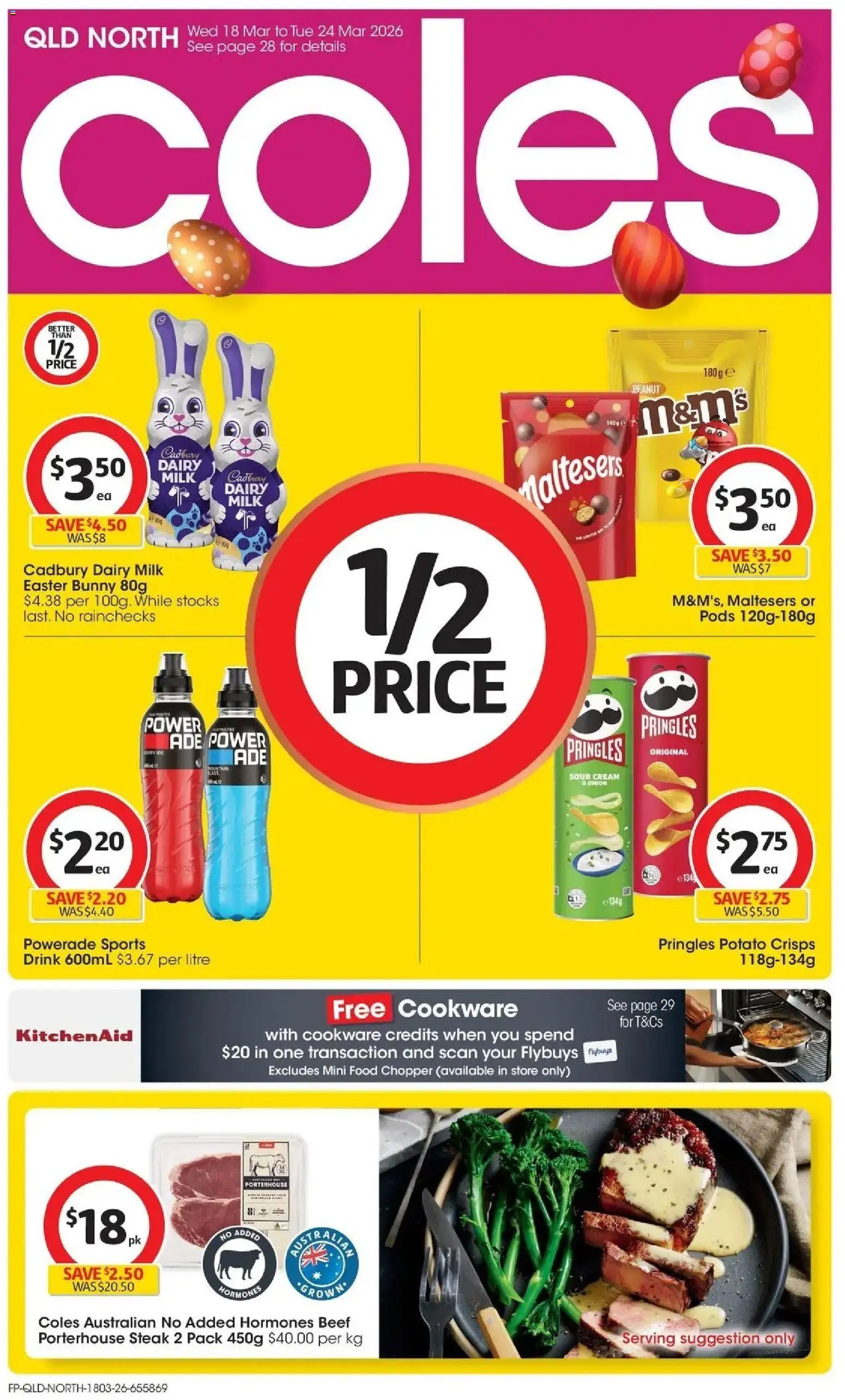 Coles catalogue - valid from 18.03.2026 | Page: 1 | Products: Dairy, Sour cream, Cream, Steak