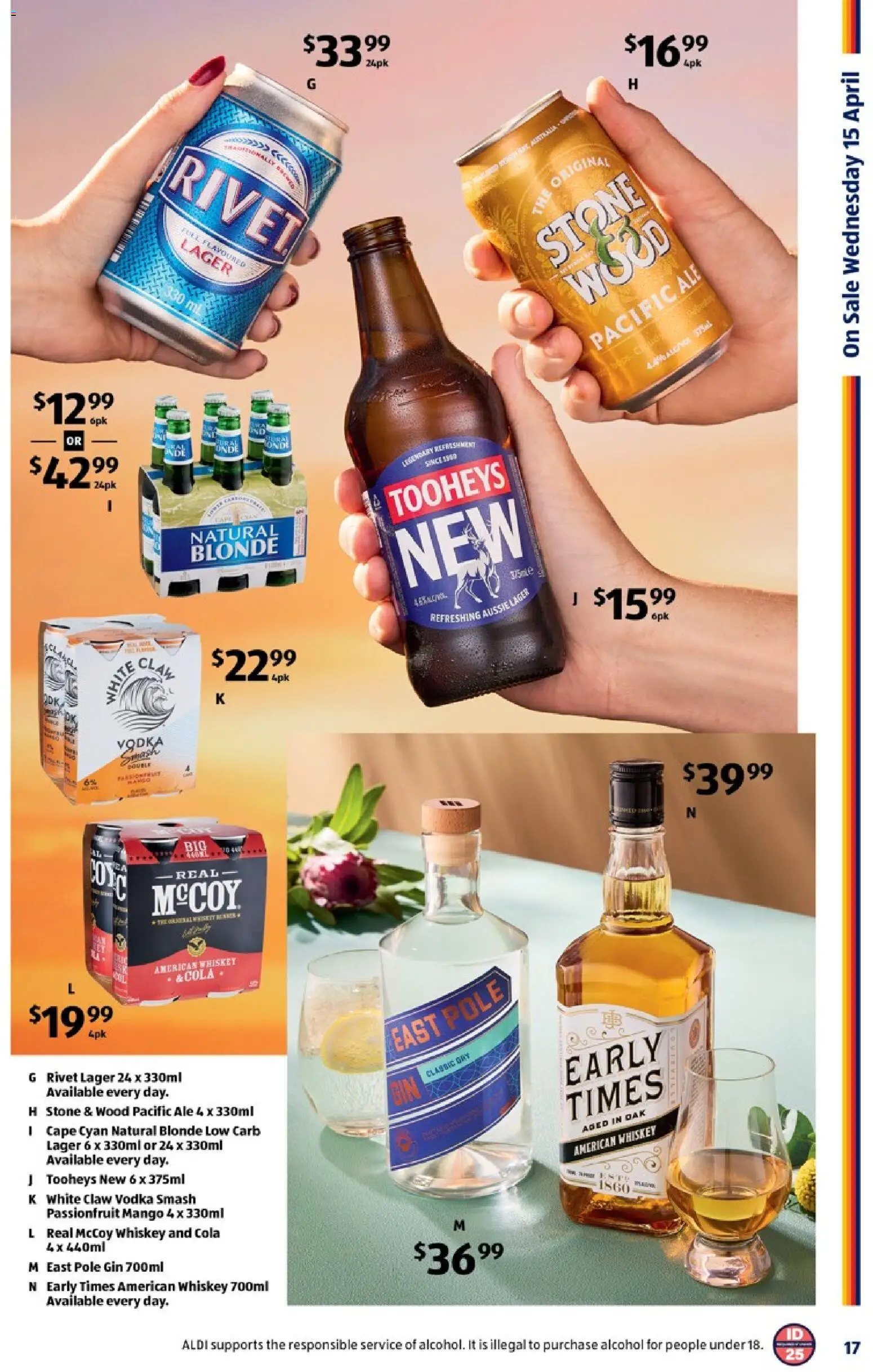 Aldi catalogue - valid from 15.04.2026 | Page: 17 | Products: Gin, Passionfruit, Whiskey, Mango