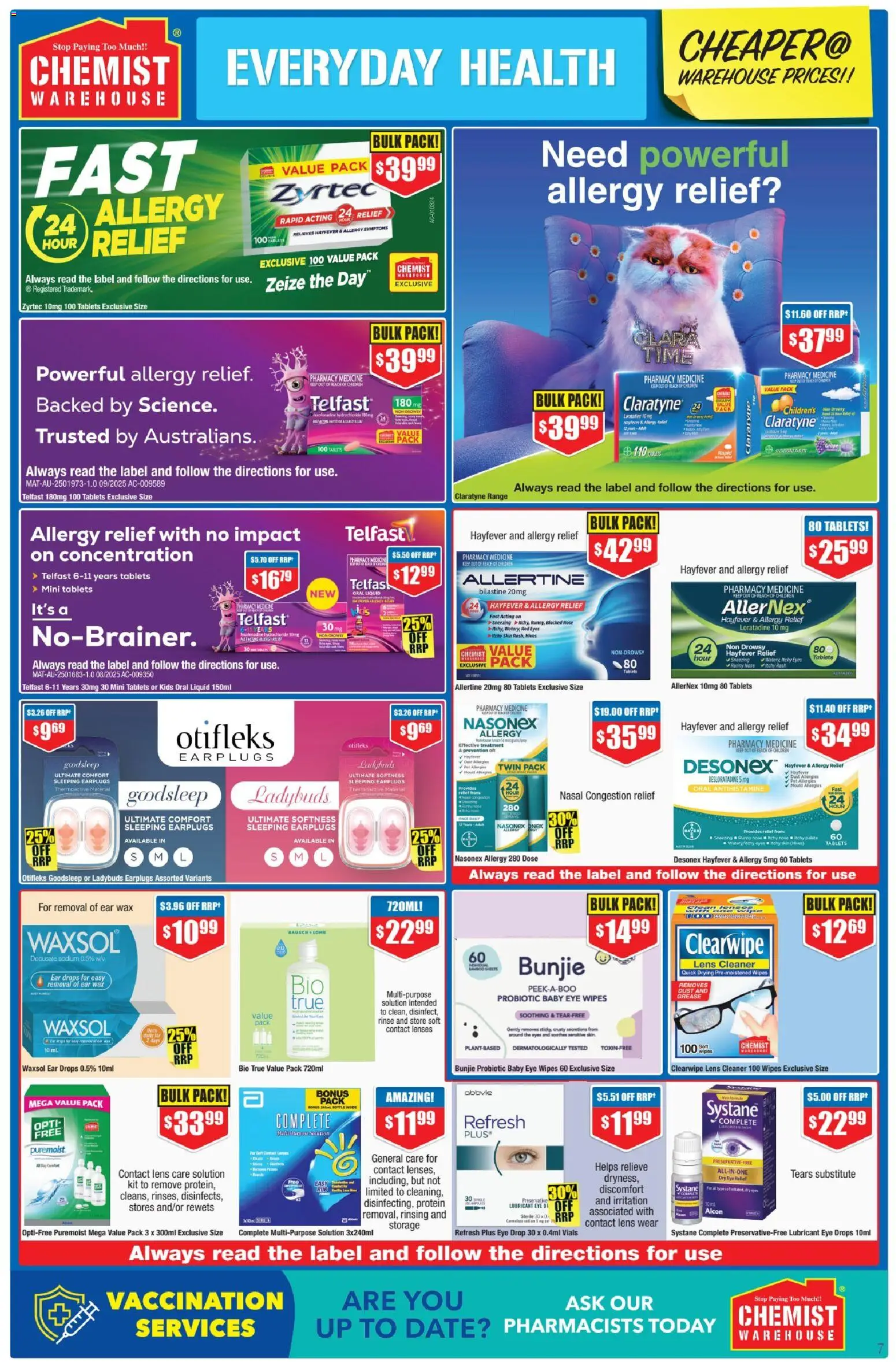 Chemist Warehouse catalogue - valid from 26.03.2026 | Page: 7 | Products: Cleaner, Date, Runny nose, Allergy