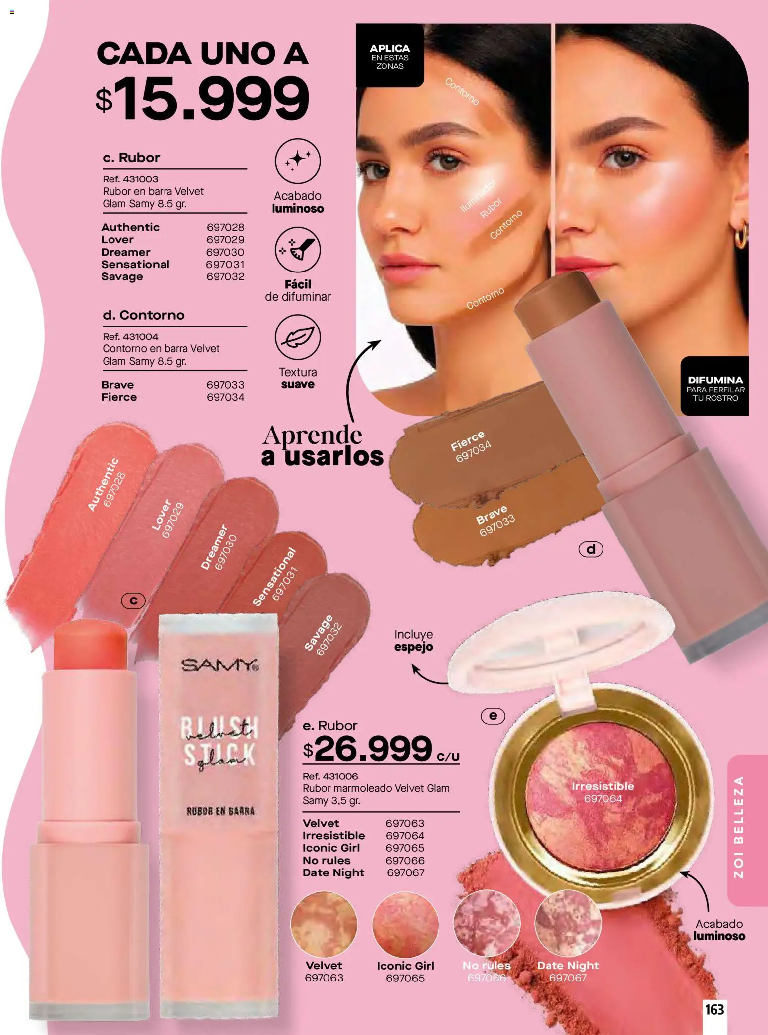 Pacifika revista - valida desde el 01.03.2026 | Página: 165 | Productos: Iluminador, Rubor, Espejo, Contorno