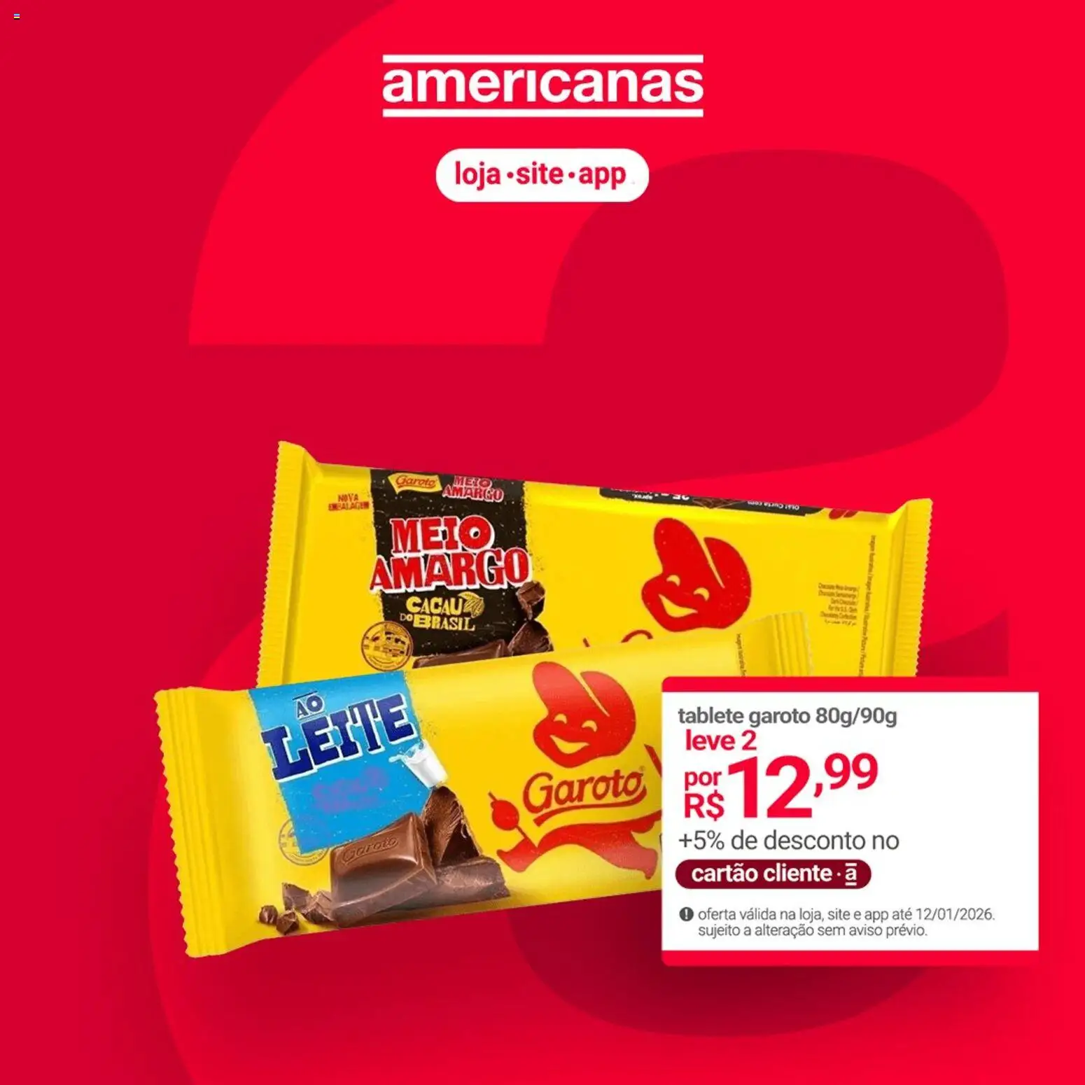 Lojas Americanas Folheto - válido de 12.01.2026 | Página: 4 | Produtos: Leite
