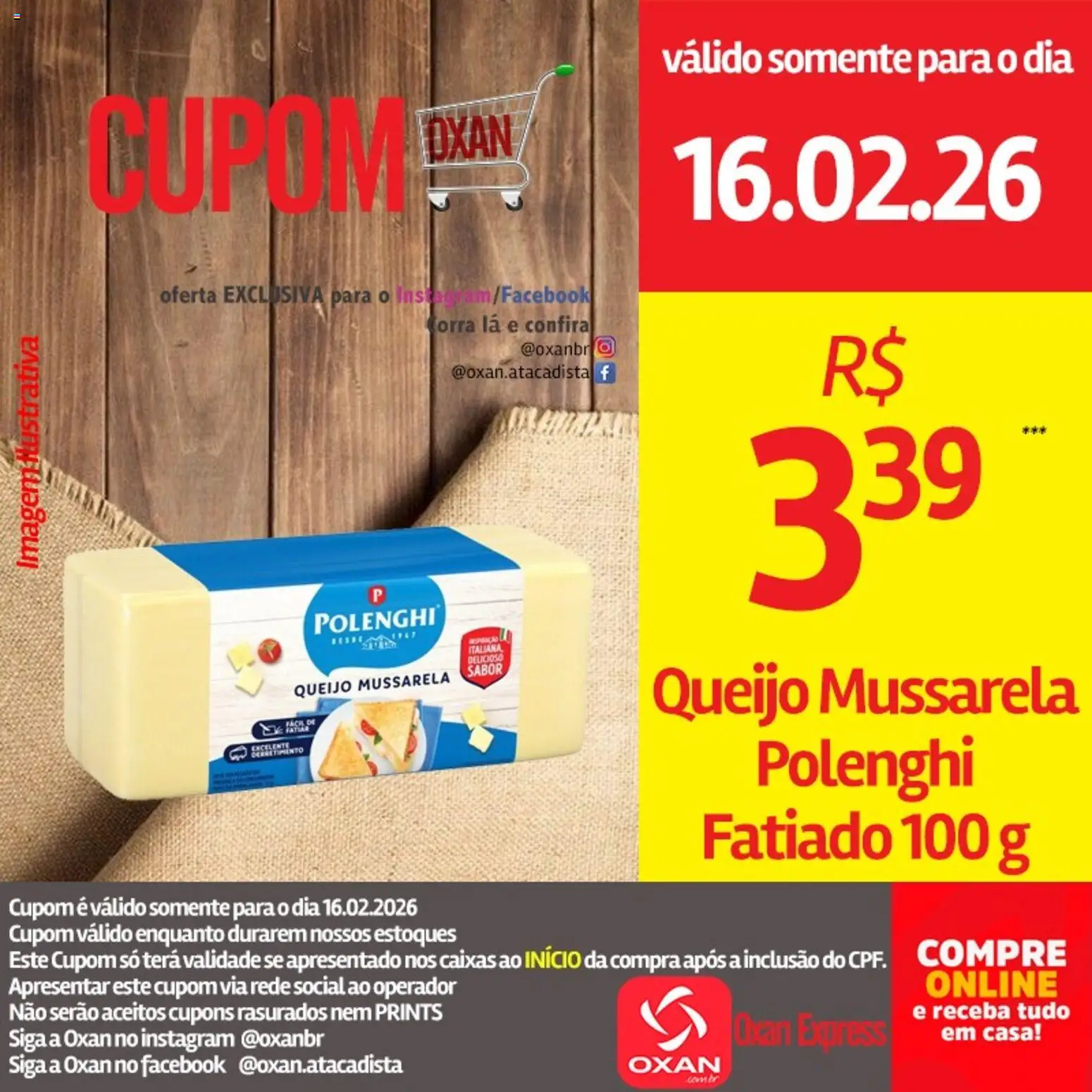 Oxan Atacadista Folheto - válido de 16.02.2026 | Página: 27 | Produtos: Queijo, Mussarela