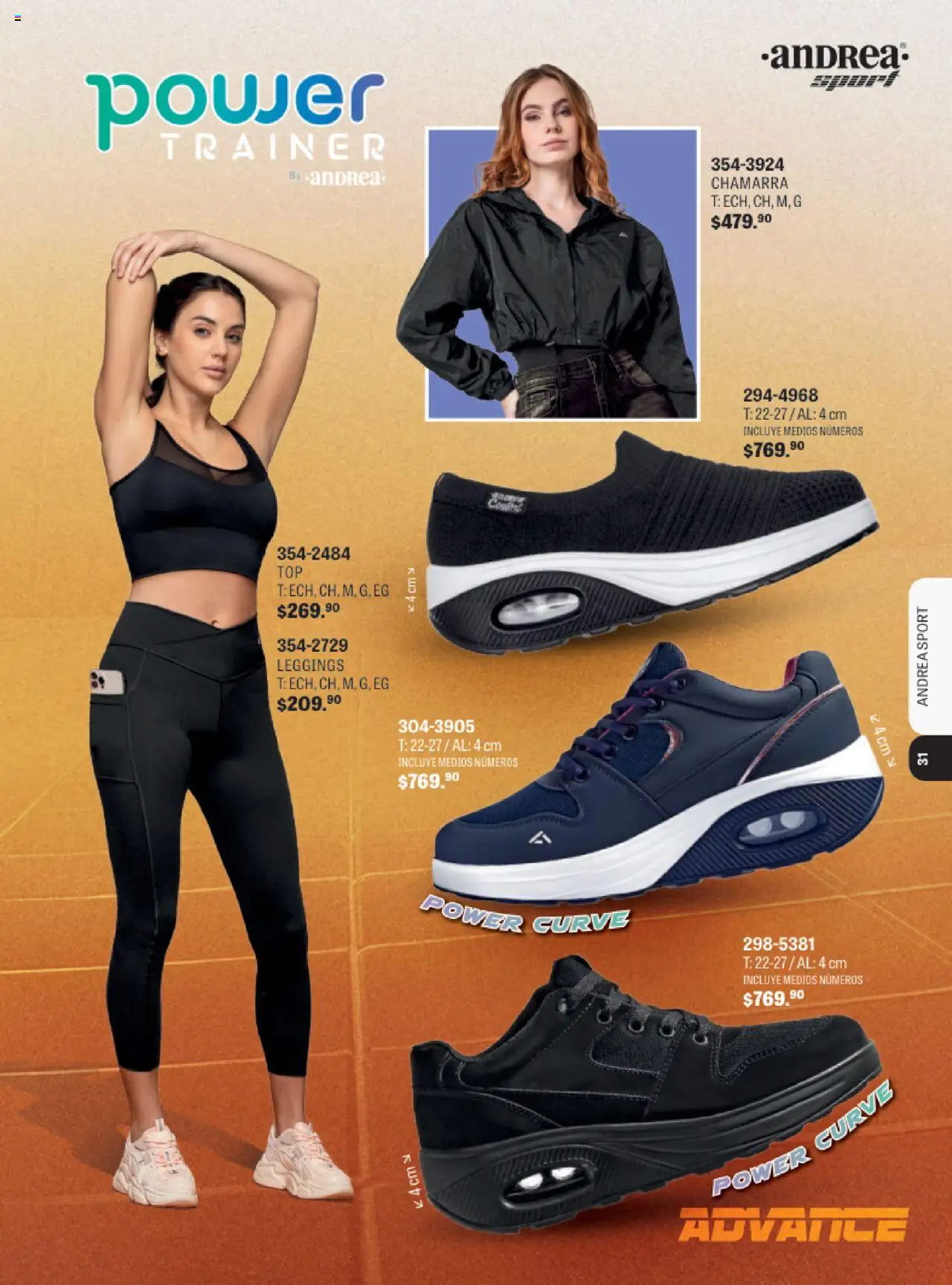 Nuevas ofertas de Andrea válidas en toda la República Mexicana desde el 13.08.2025. ¡Encuentra las mejores ofertas en Andrea - Catálogo Andrea Sport! | Página: 28 | Productos: Leggings, Chamarra