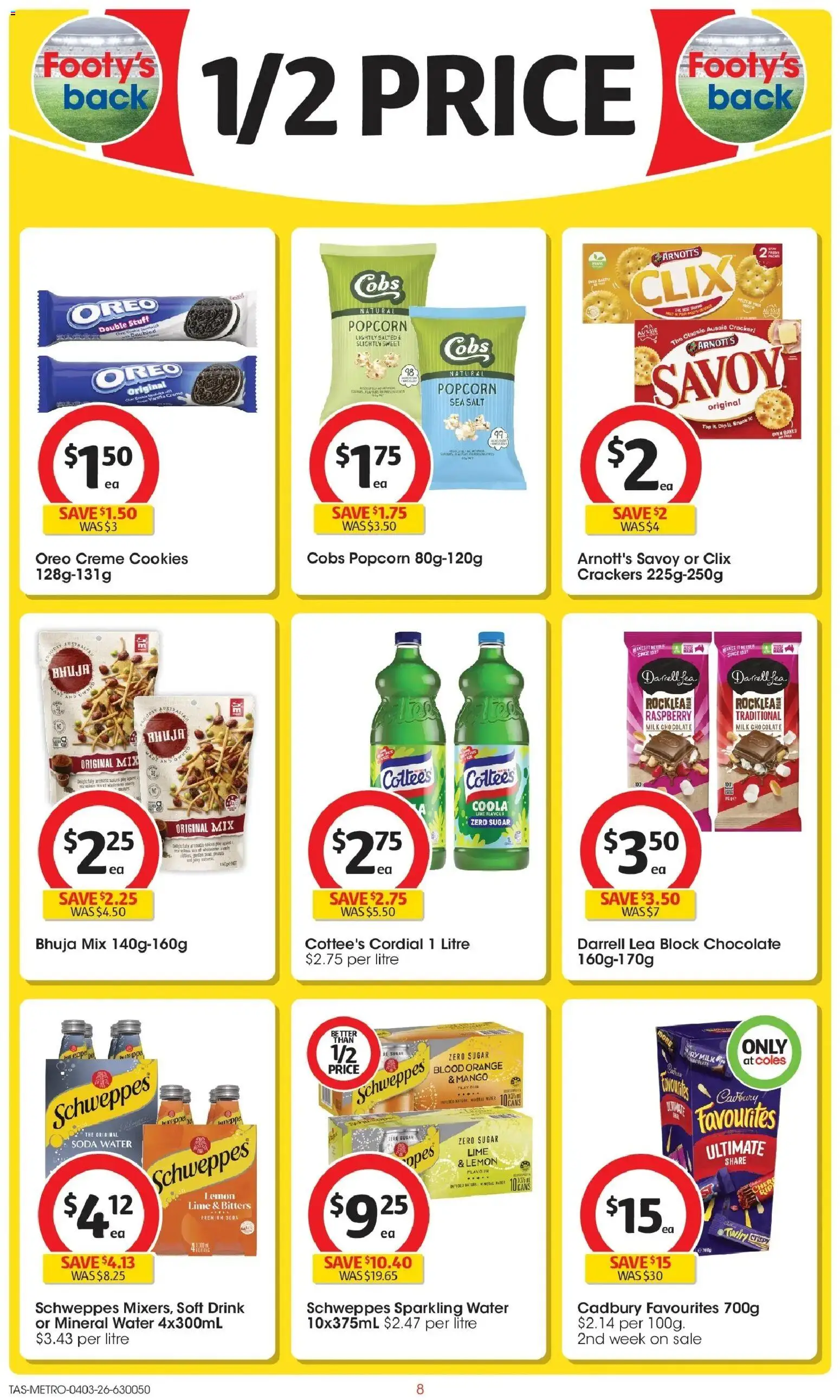Coles catalogue - valid from 04.03.2026 | Page: 8 | Products: Milk, Salt, Lemon, Lime