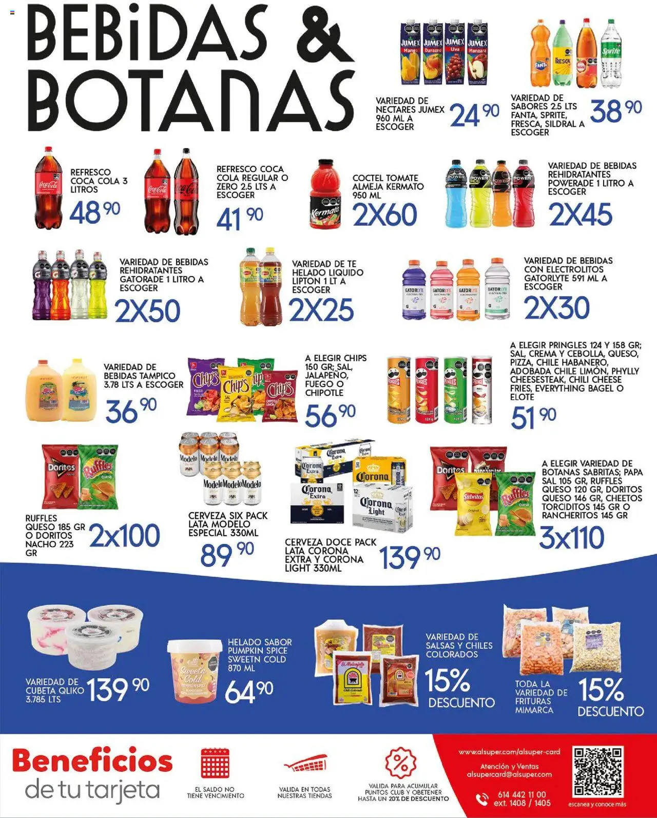 Nuevas ofertas de Alsuper válidas en toda la República Mexicana desde el 07.10.2025. ¡Encuentra las mejores ofertas en Alsuper - Folleto Laguna! | Página: 7 | Productos: Papa, Durazno, Queso, Helado