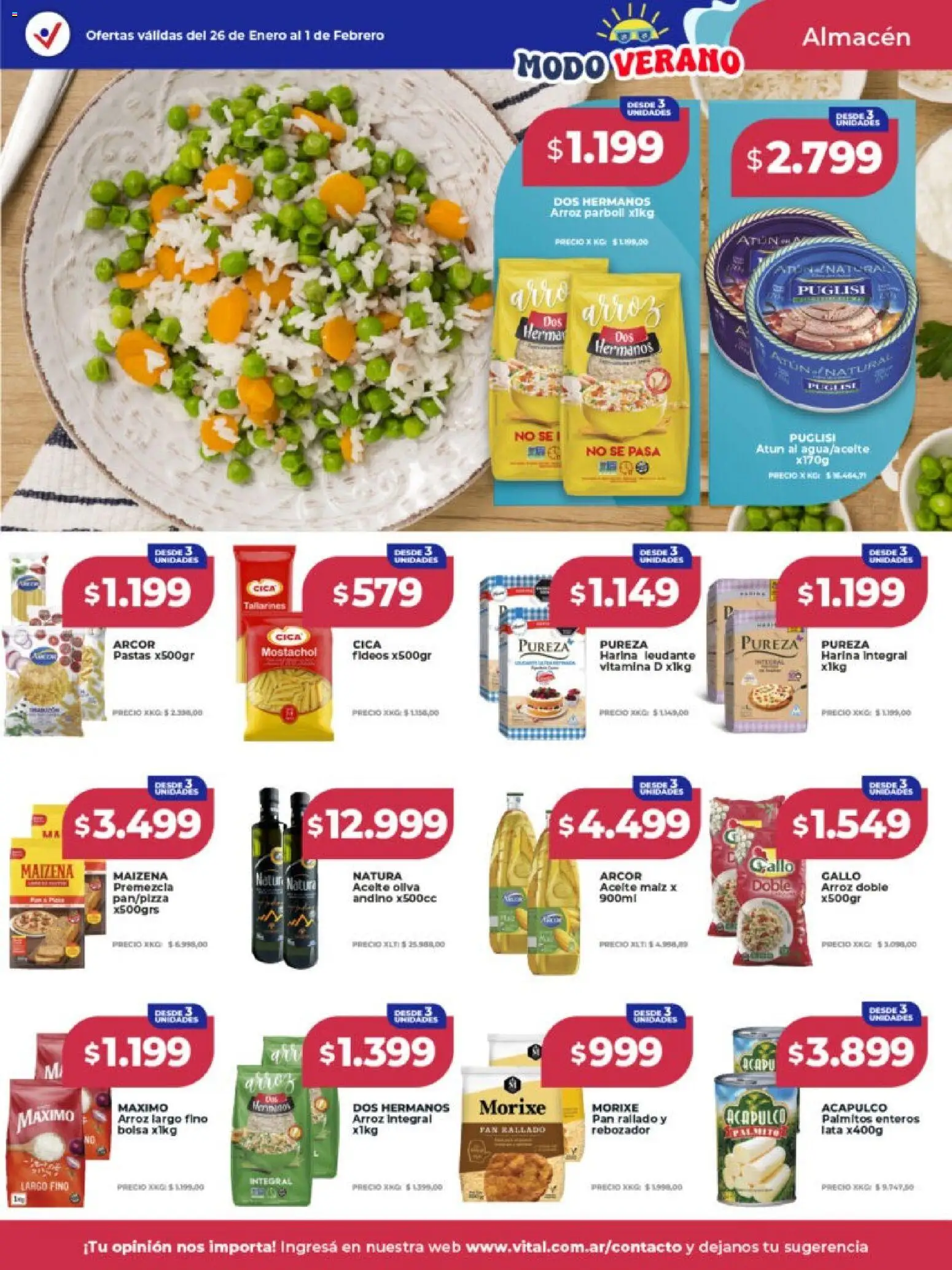 Vital - Ofertas - Posadas │ válido desde el 26.01.2026 | Página: 9 | Productos: Harina, Atún, Oliva, Pan rallado