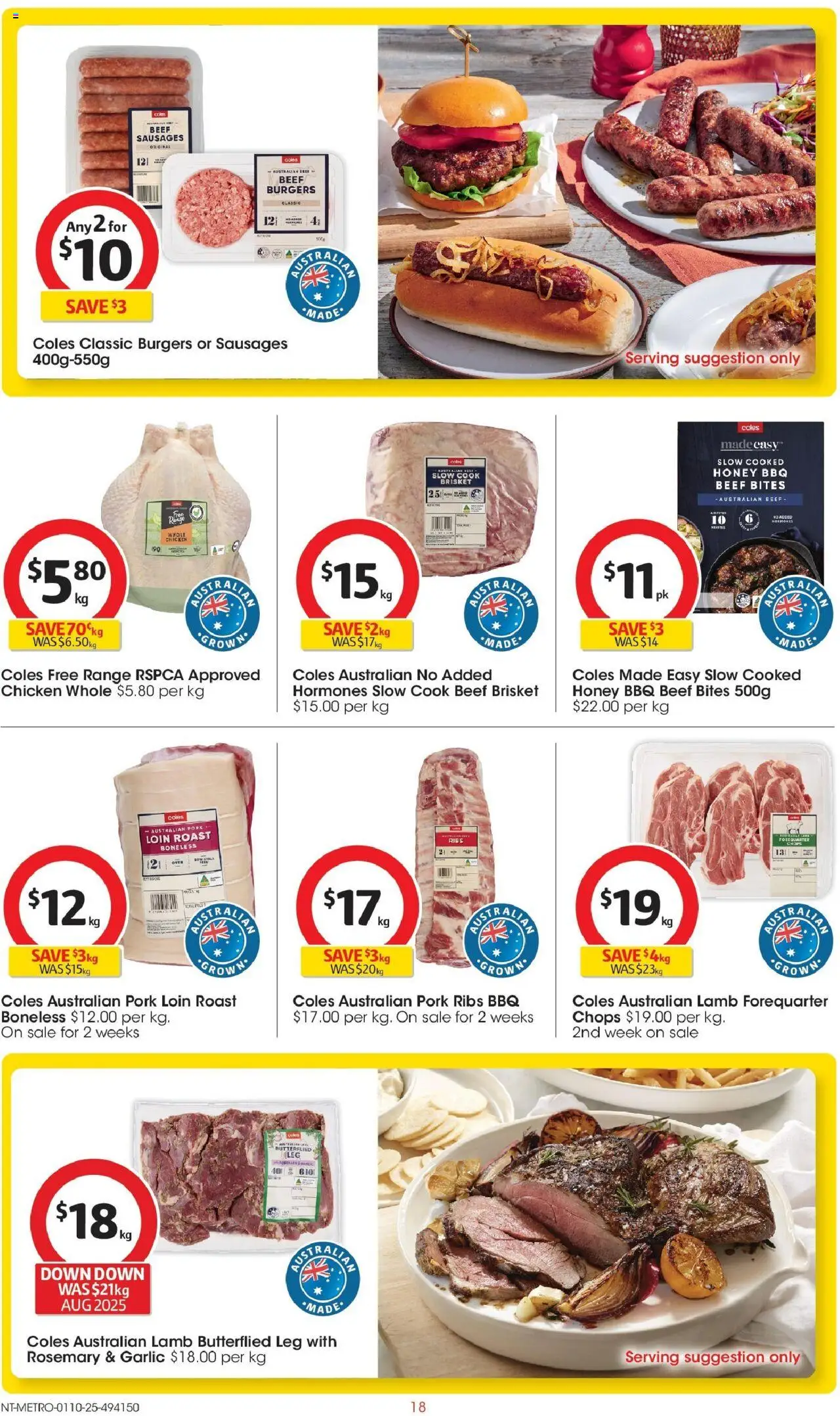 Coles catalogue - valid from 01.10.2025 | Page: 18 | Products: Honey, Pork, Beef, Garlic