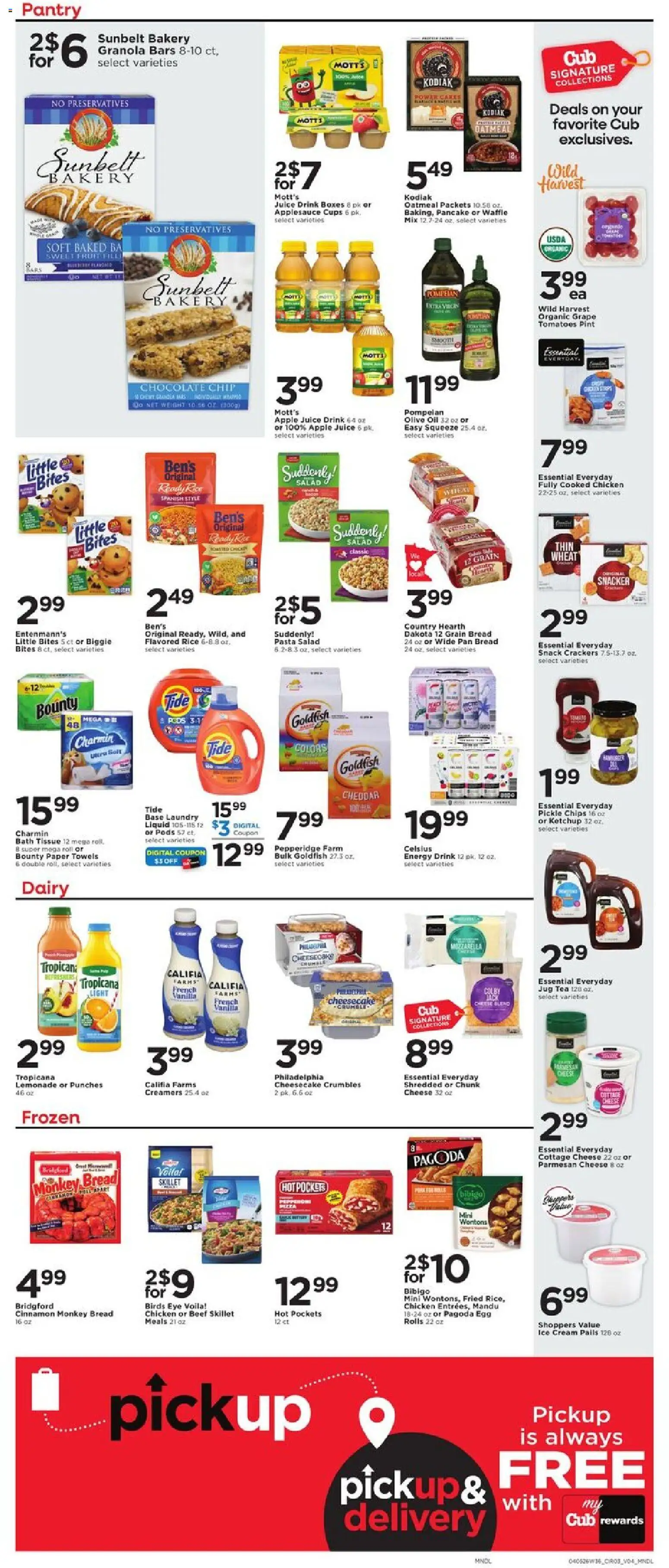 Cub Foods Weekly Savings - MN - valid from 05.04.2026 | Page: 3 | Products: Bakery, Chocolate, Tea, Cheesecake